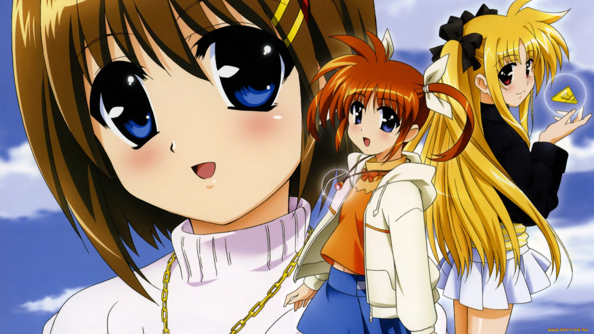 аниме, mahou, shoujo, lyrical, nanoha