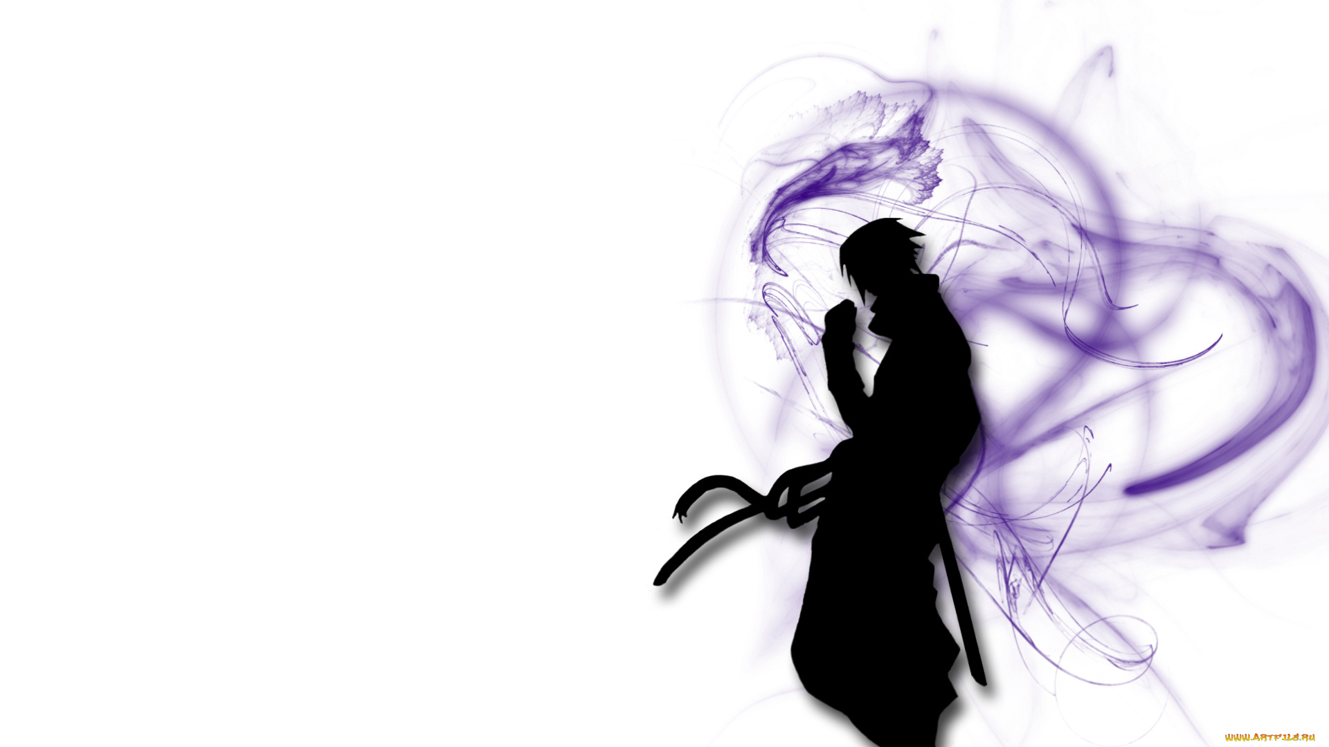 аниме, naruto, наруто, саске, учиха, чакра, силует