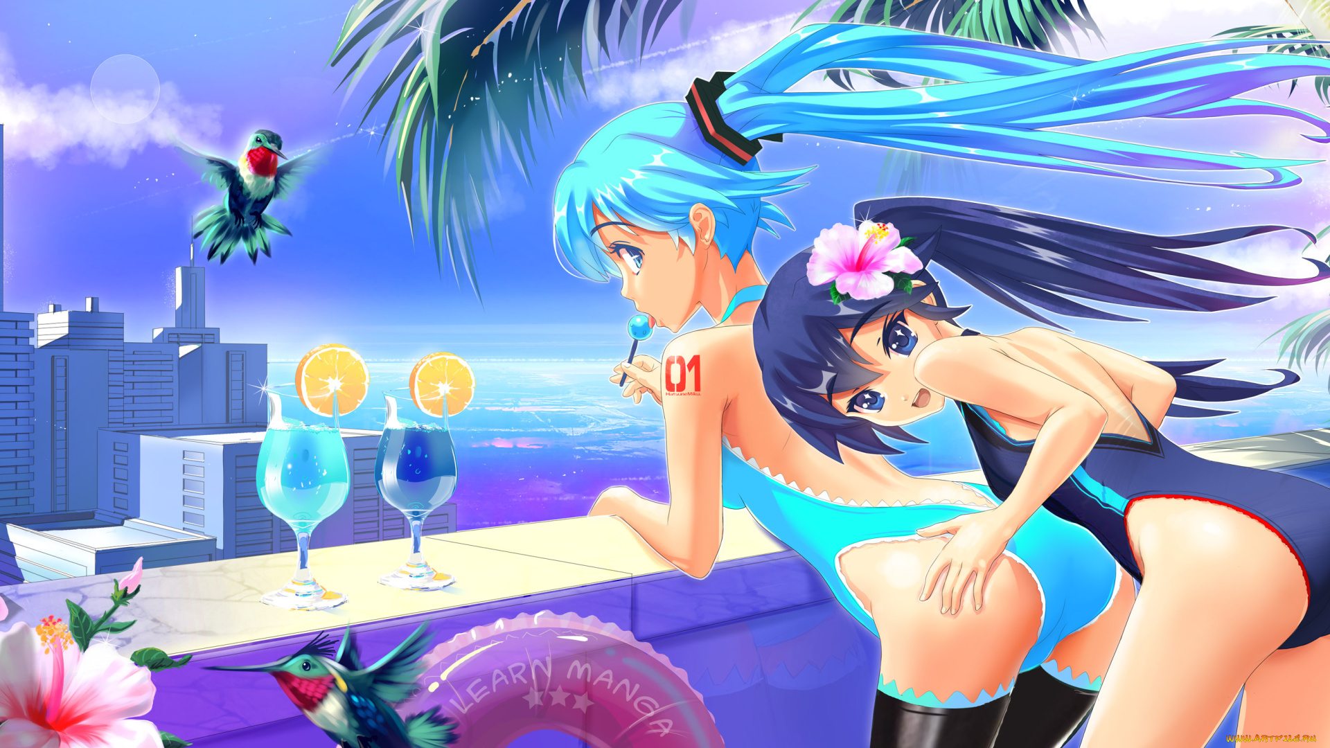 аниме, vocaloid, hatsune, miku