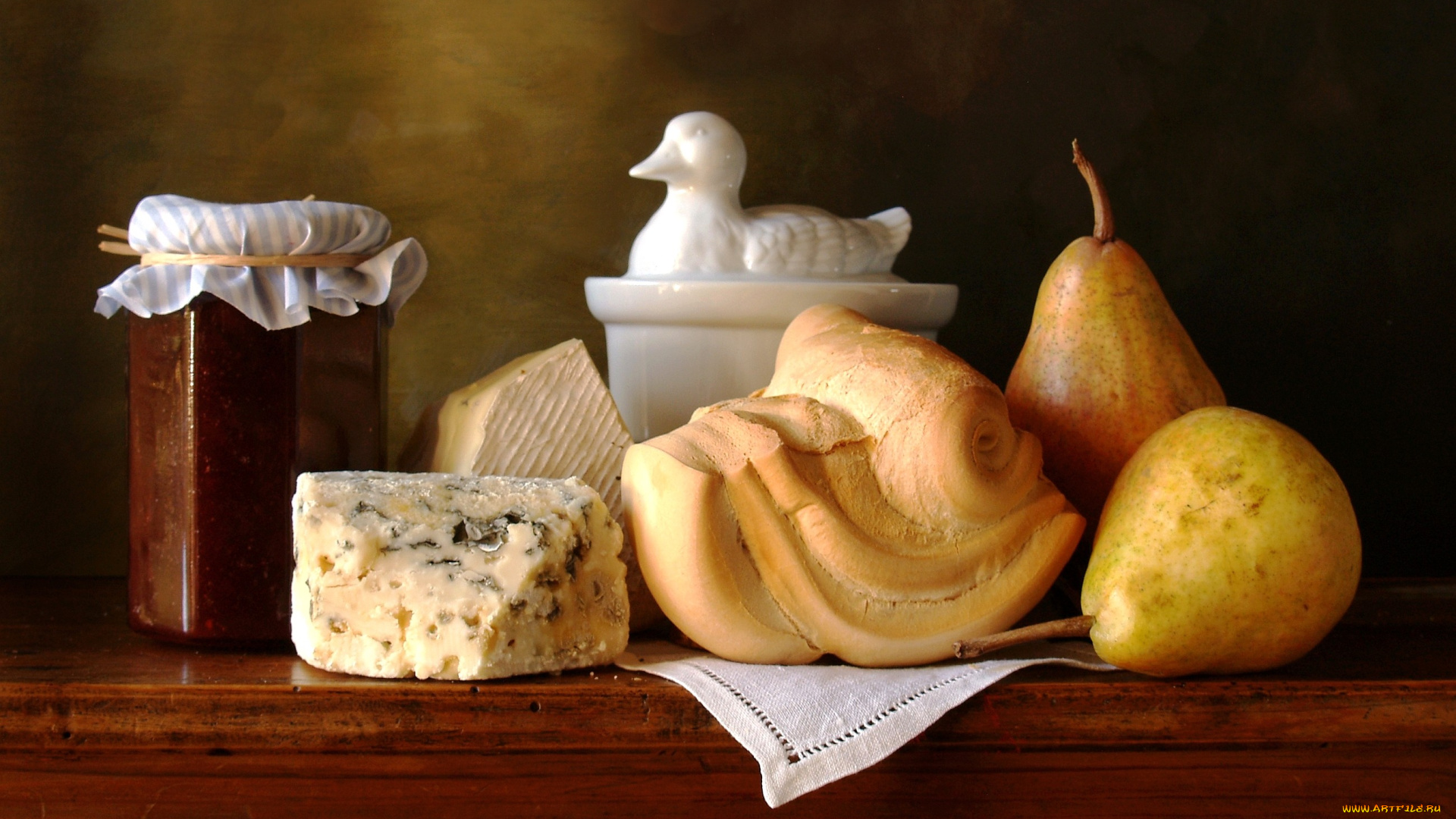 еда, натюрморт, банка, груши, плесень, сыр