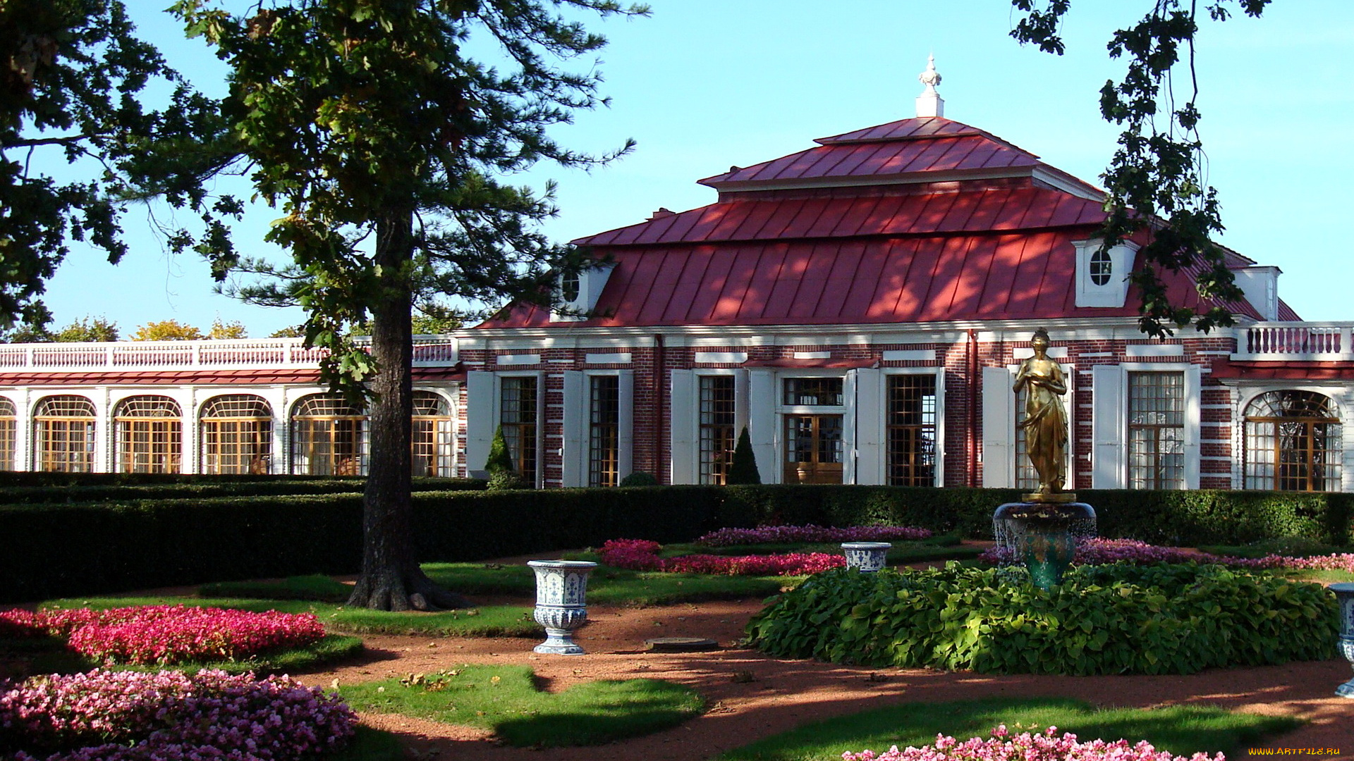 города, санкт, петербург, петергоф, россия, дворец, монплезир