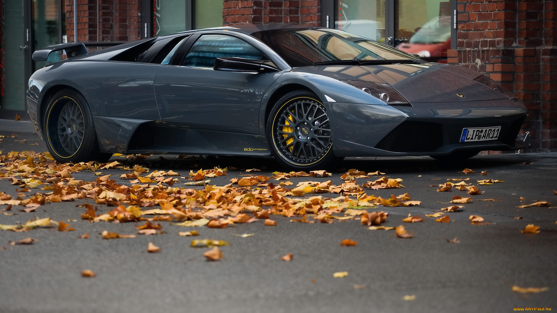 lamborghini, автомобили, серая