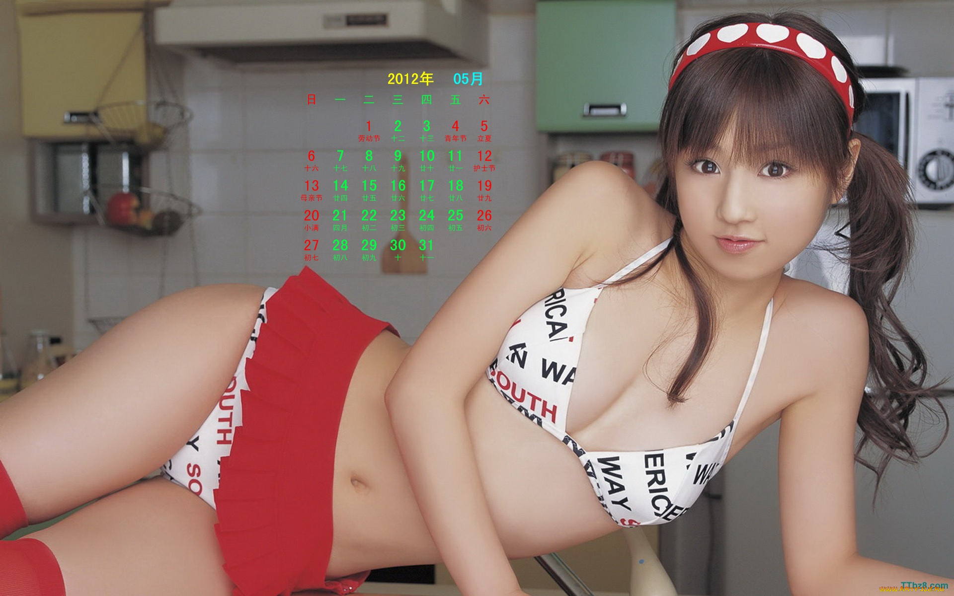 календари, девушки, азиатка