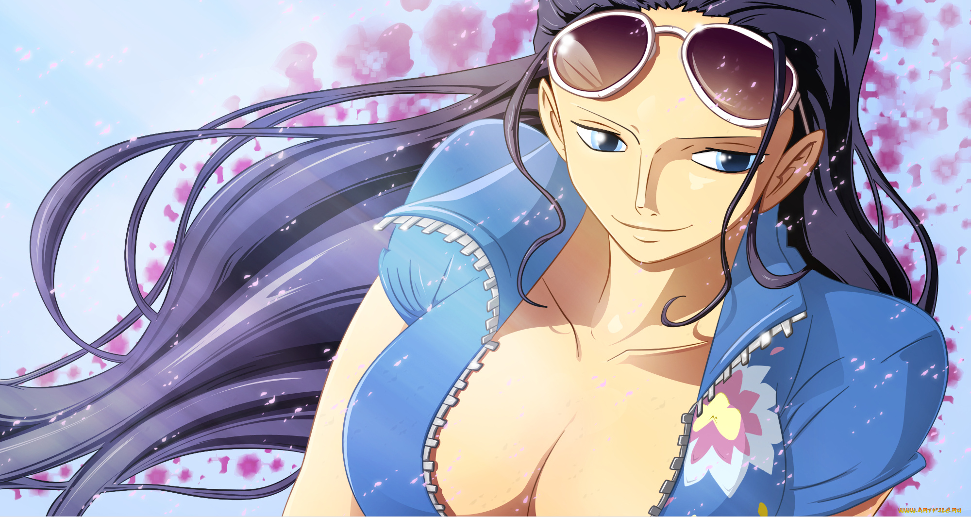 nico, robin, аниме, one, piece