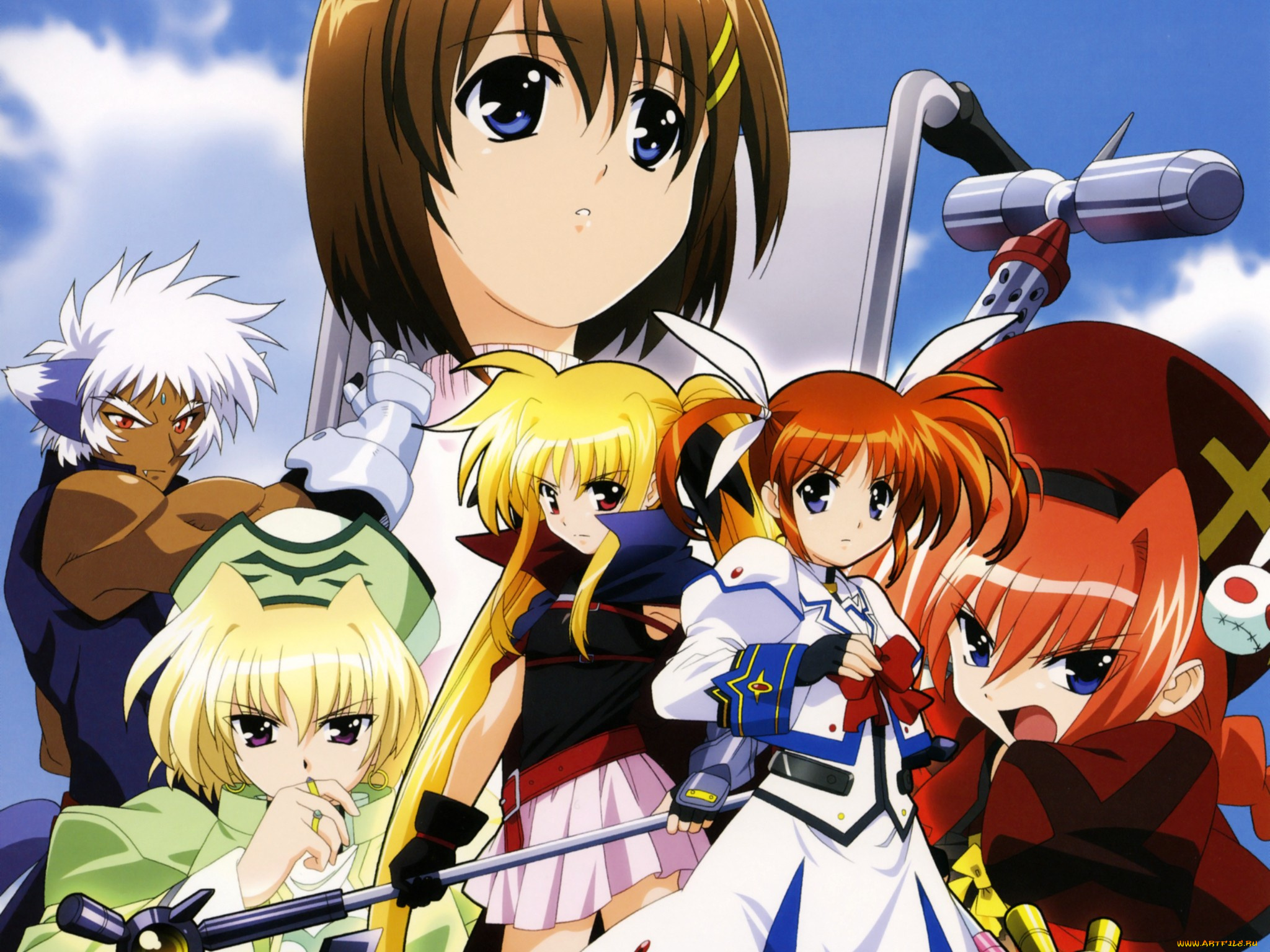 аниме, mahou, shoujo, lyrical, nanoha
