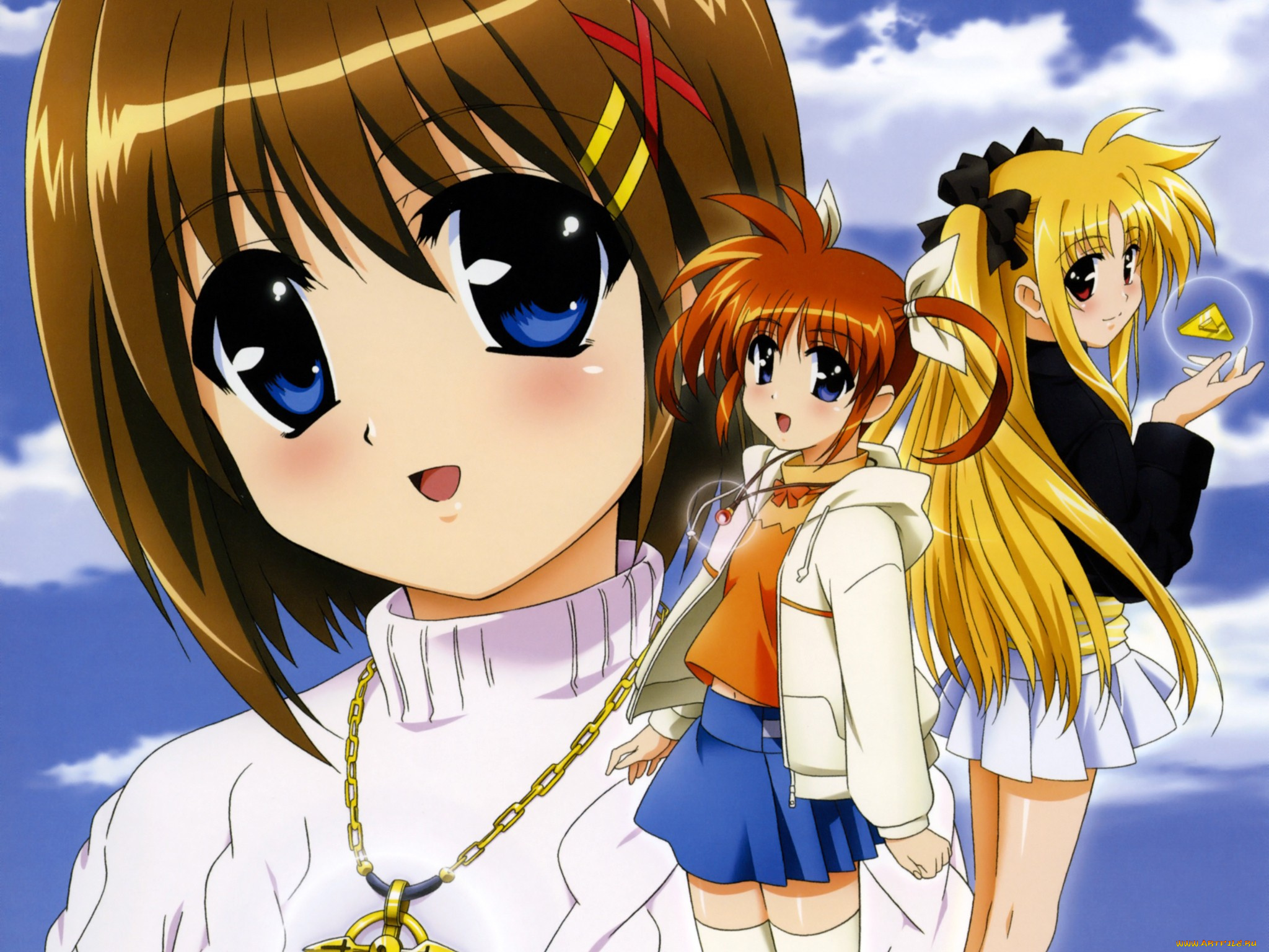 аниме, mahou, shoujo, lyrical, nanoha