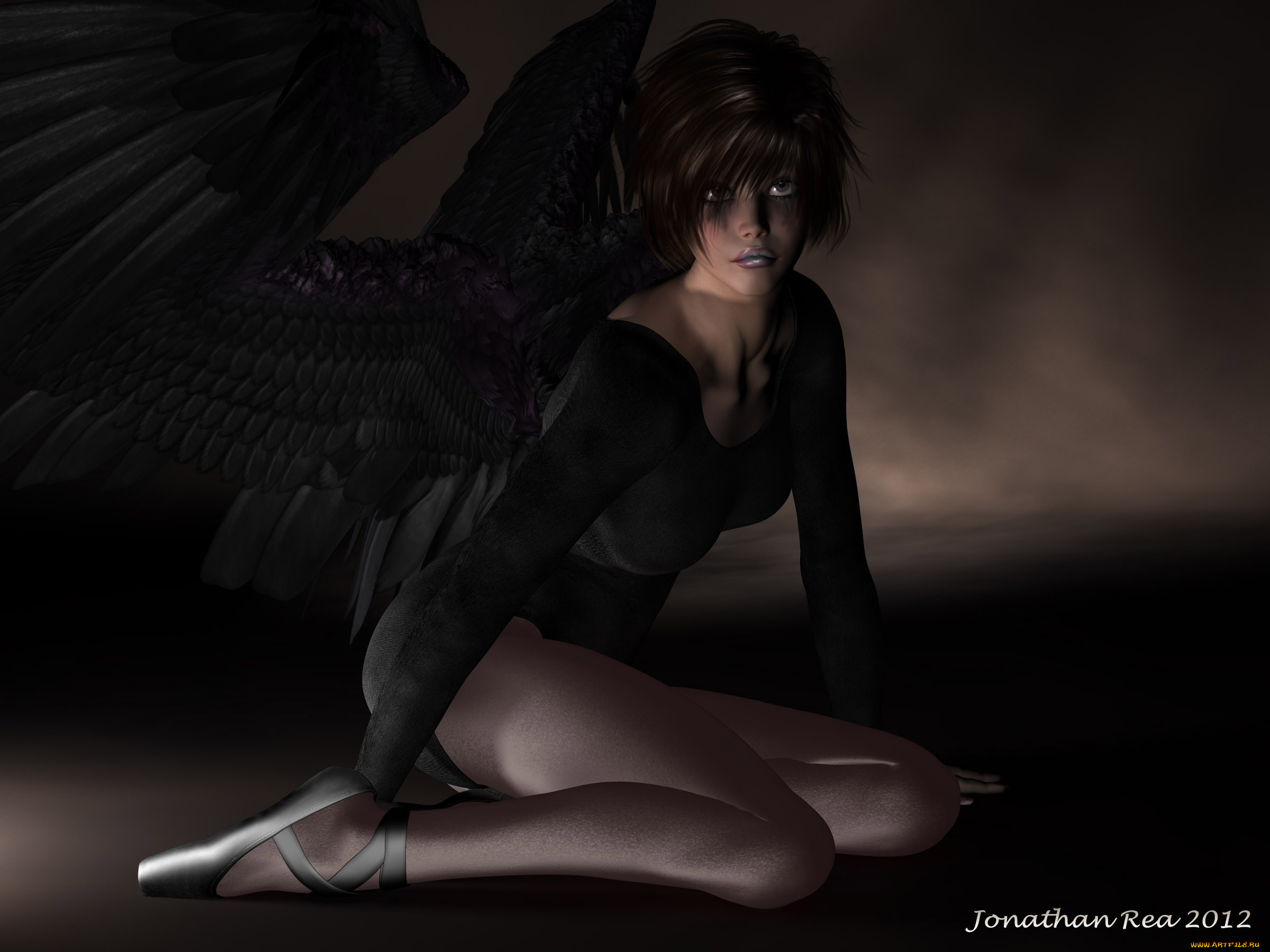 3д, графика, people, люди, девушка, сидит