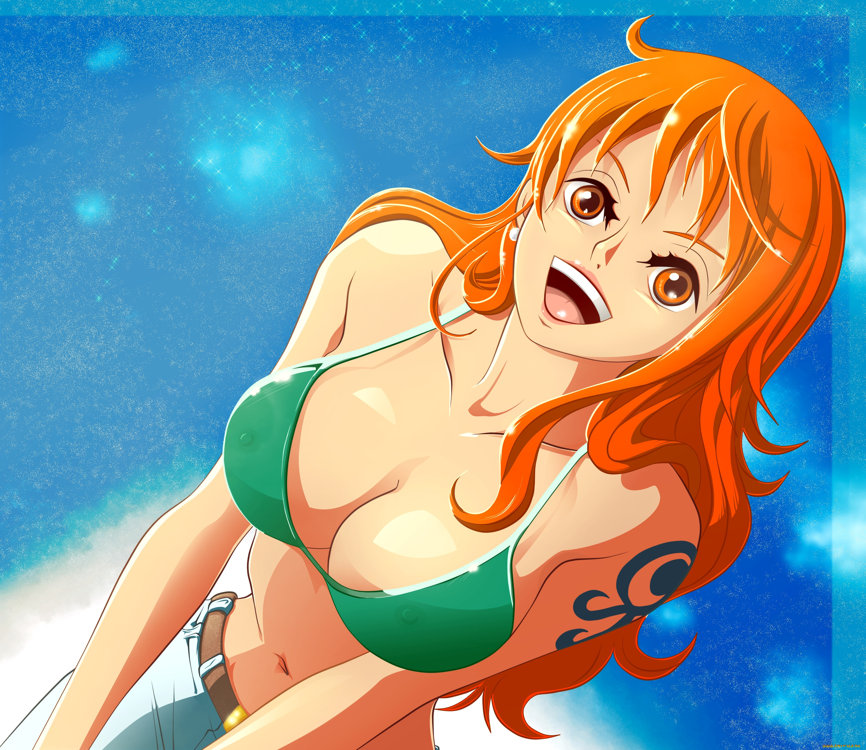nami, аниме, one, piece