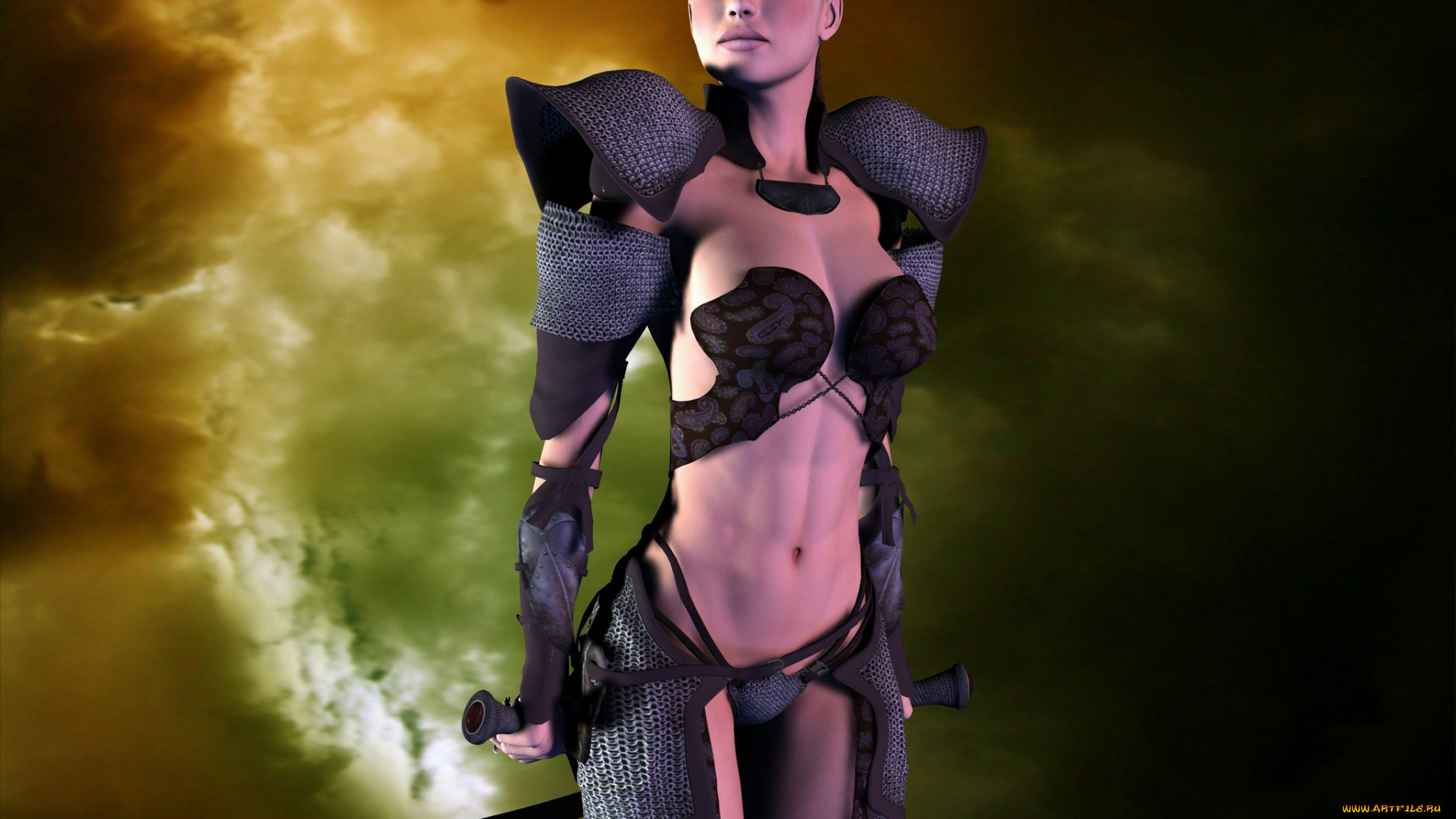 3д, графика, amazon, амазонки, девушка, сабля