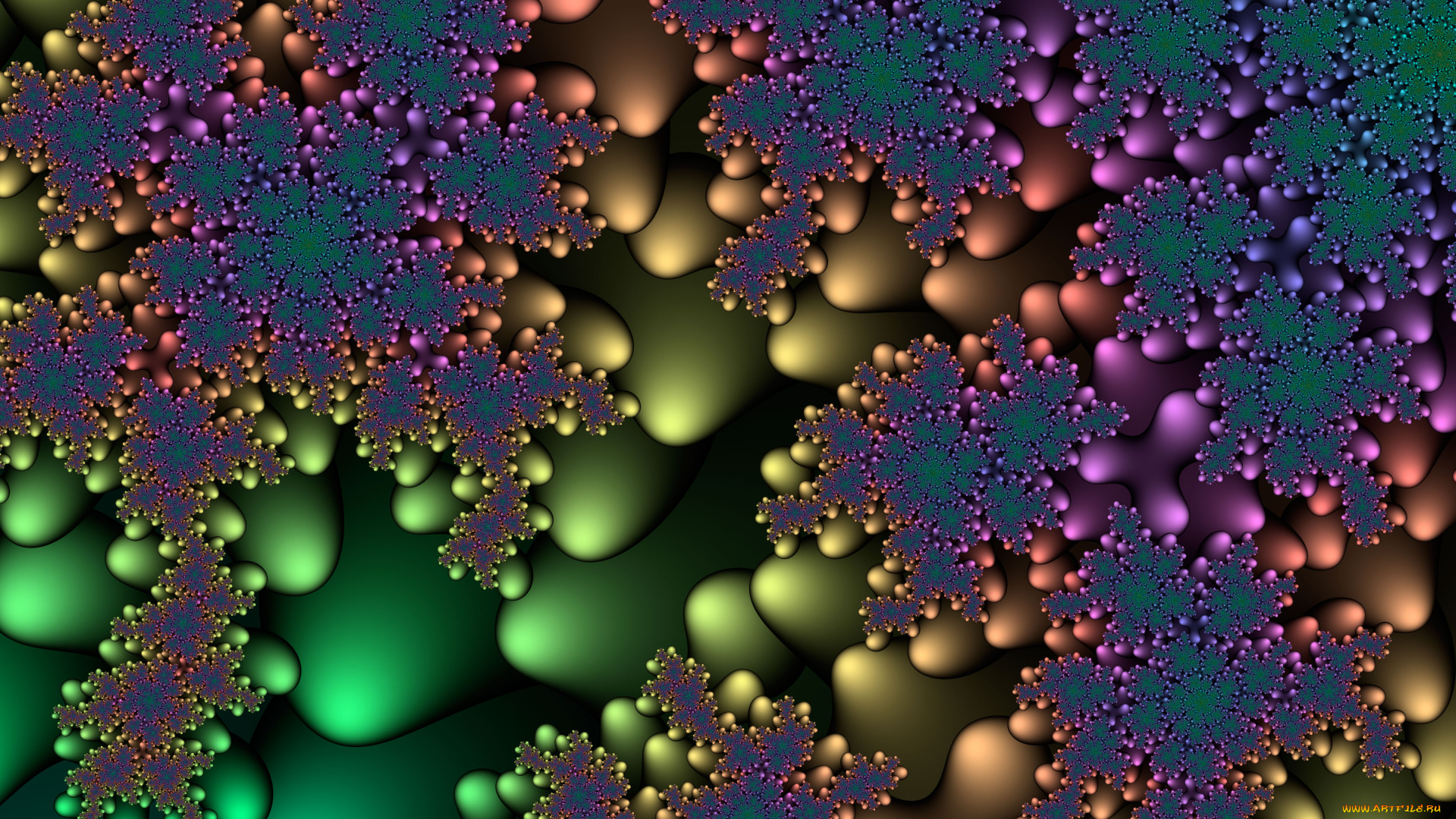 3д, графика, fractal, фракталы, фон, узор, цвета