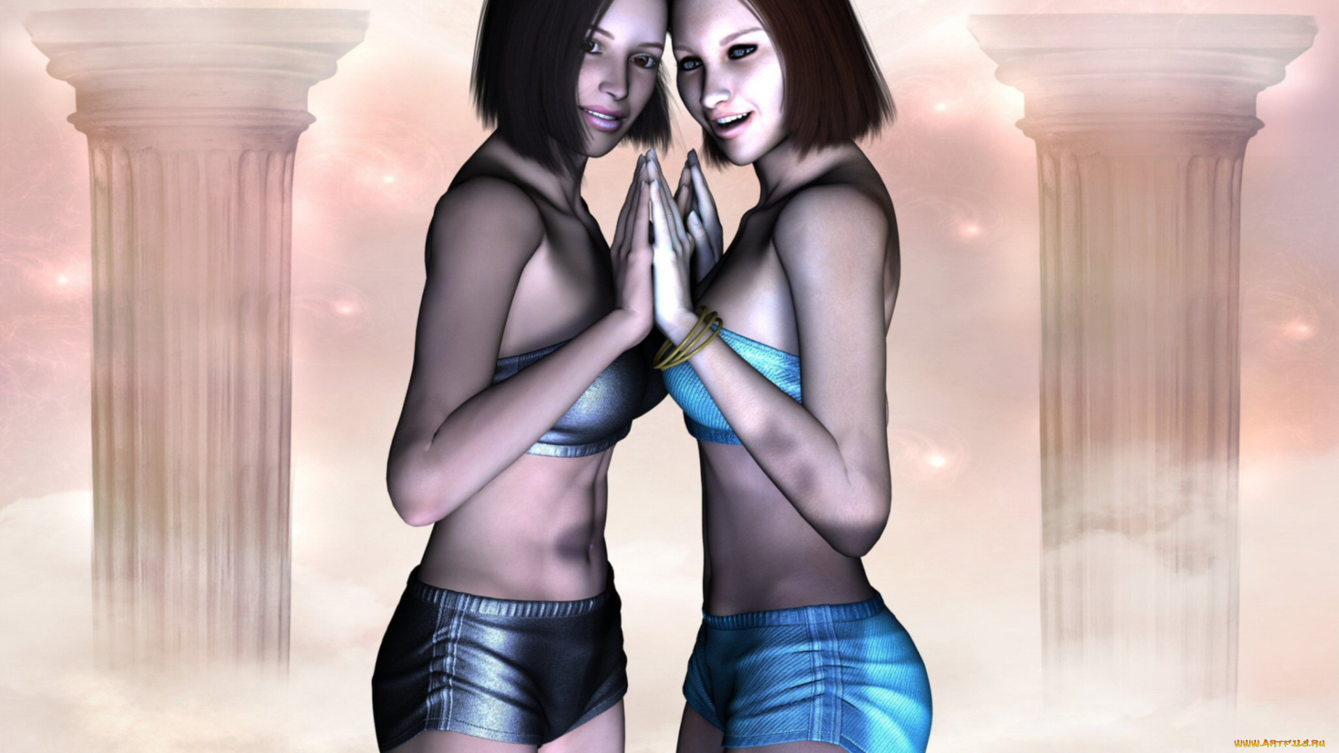 3д, графика, people, люди, девушки