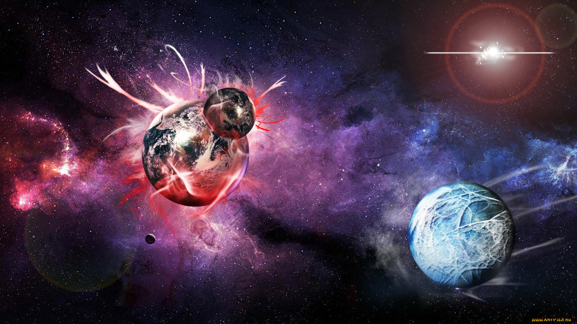 космос, арт, планеты