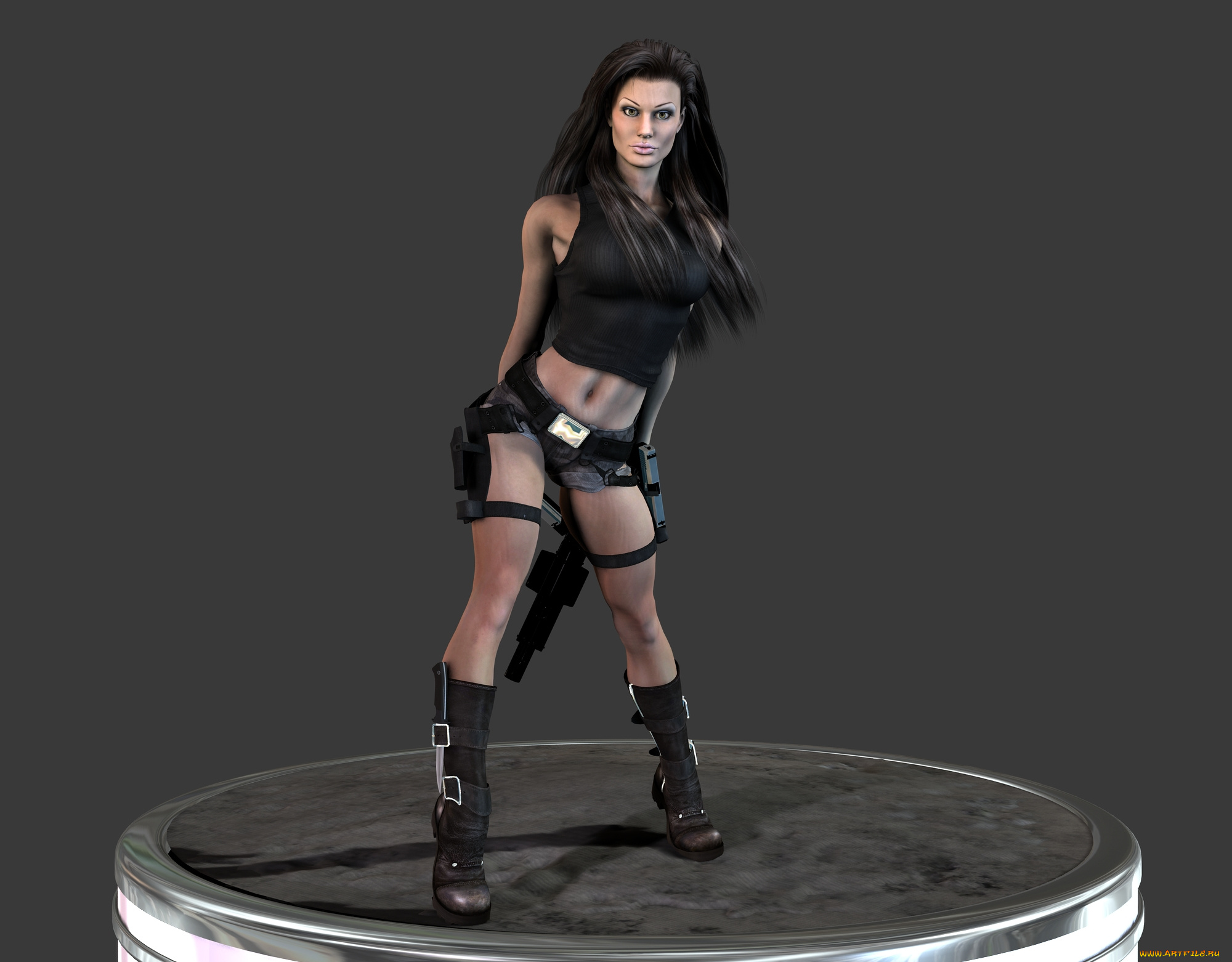 3д, графика, people, люди, девушка, оружие