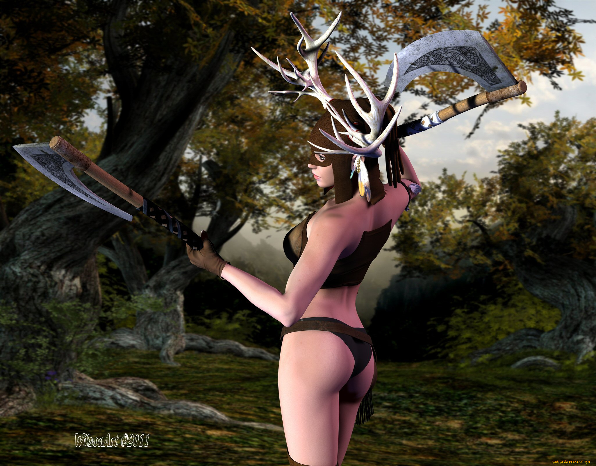 3д, графика, amazon, амазонки, орежие, девушка