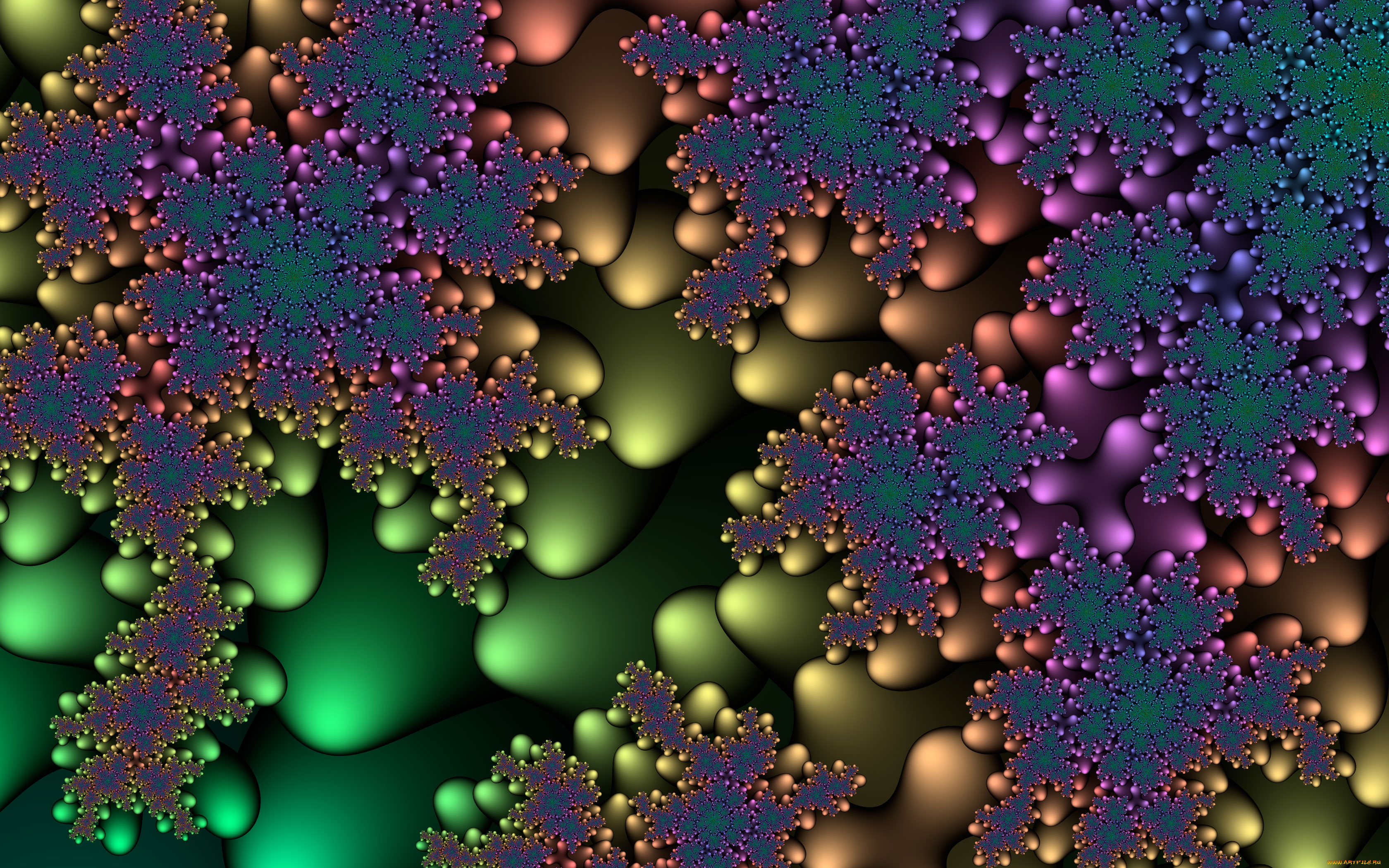 3д, графика, fractal, фракталы, фон, узор, цвета