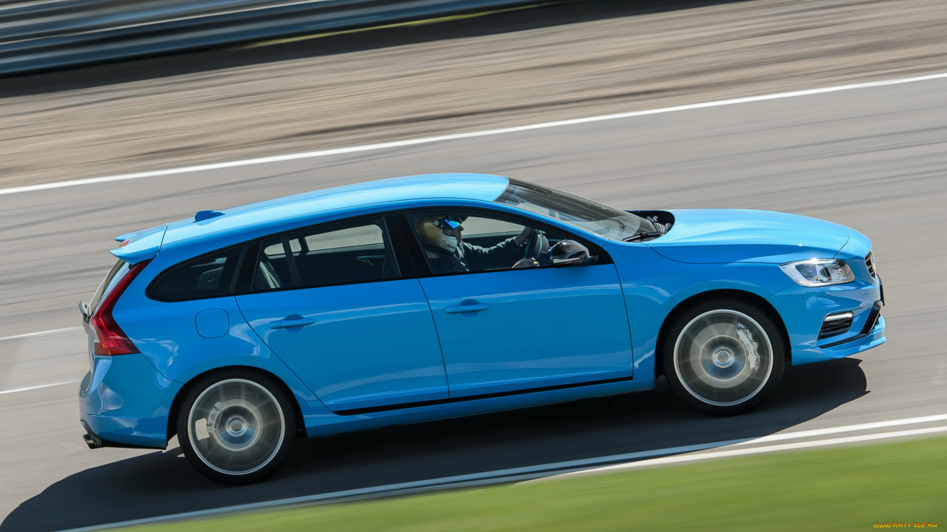 автомобили, volvo, v60, polestar, 2014г, синий