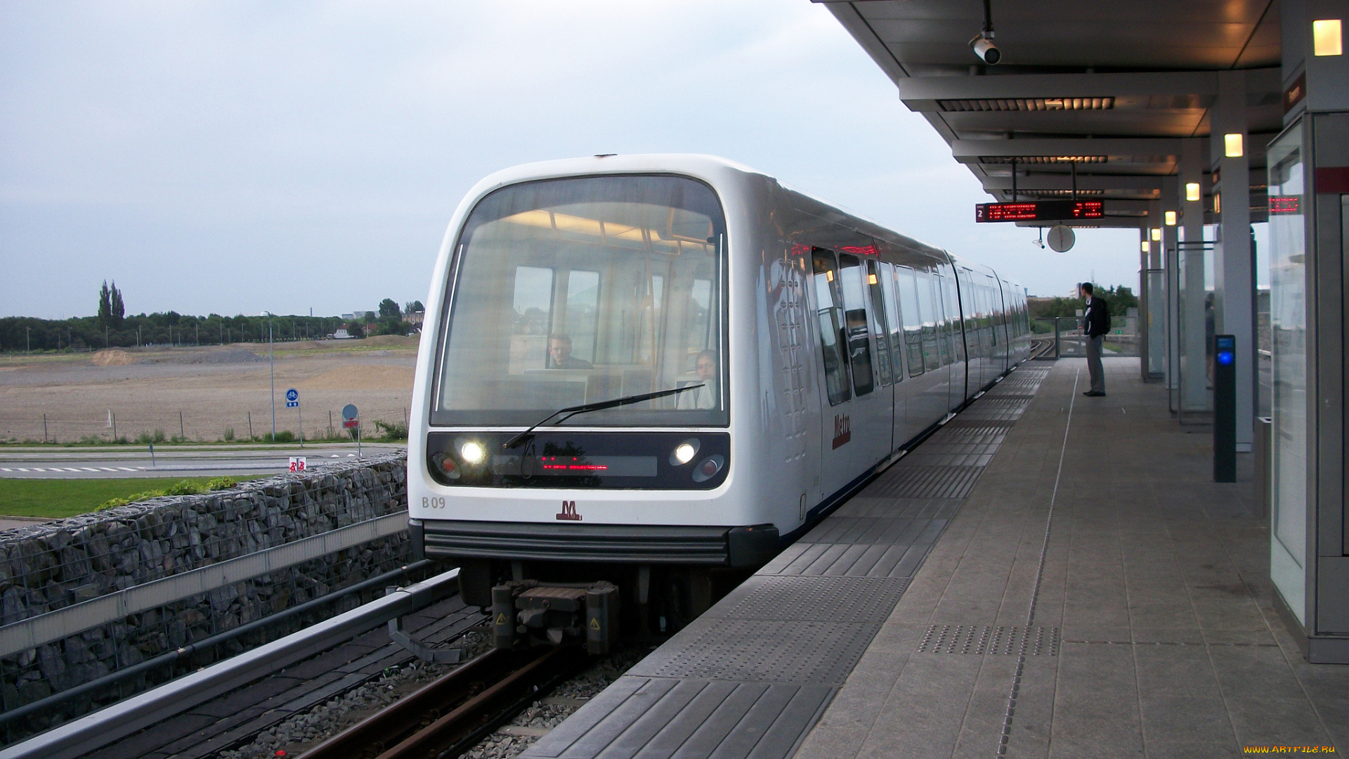 техника, электрички, остановка, пути, электропоезд