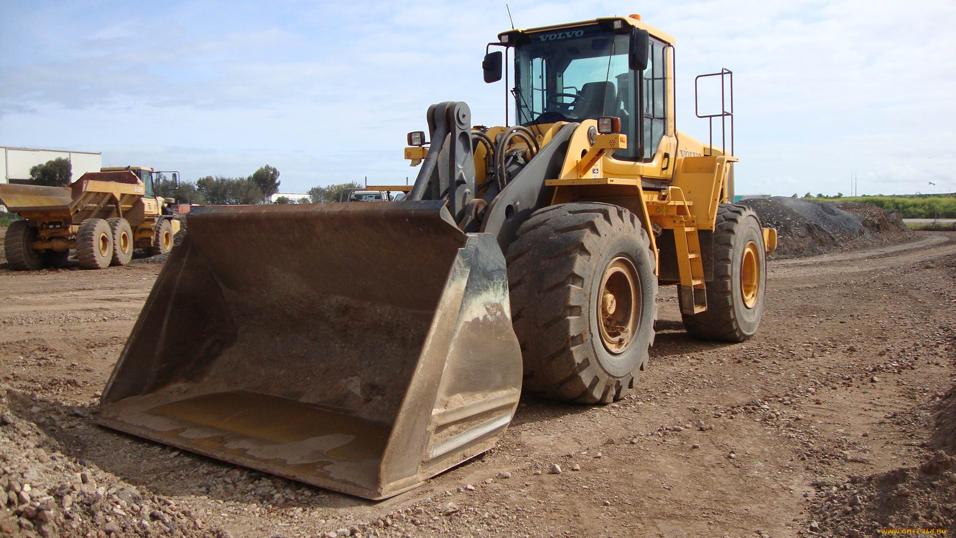 техника, фронтальные, погрузчики, ковш