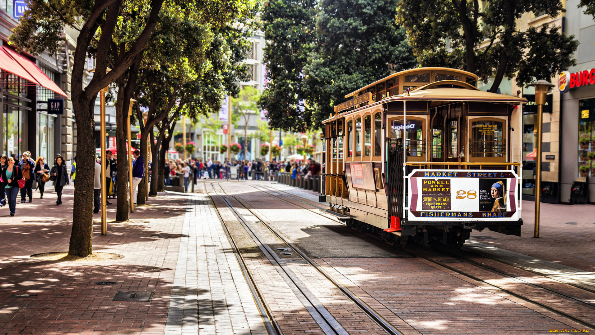 техника, трамваи, рельсы, трамвай, город, улица