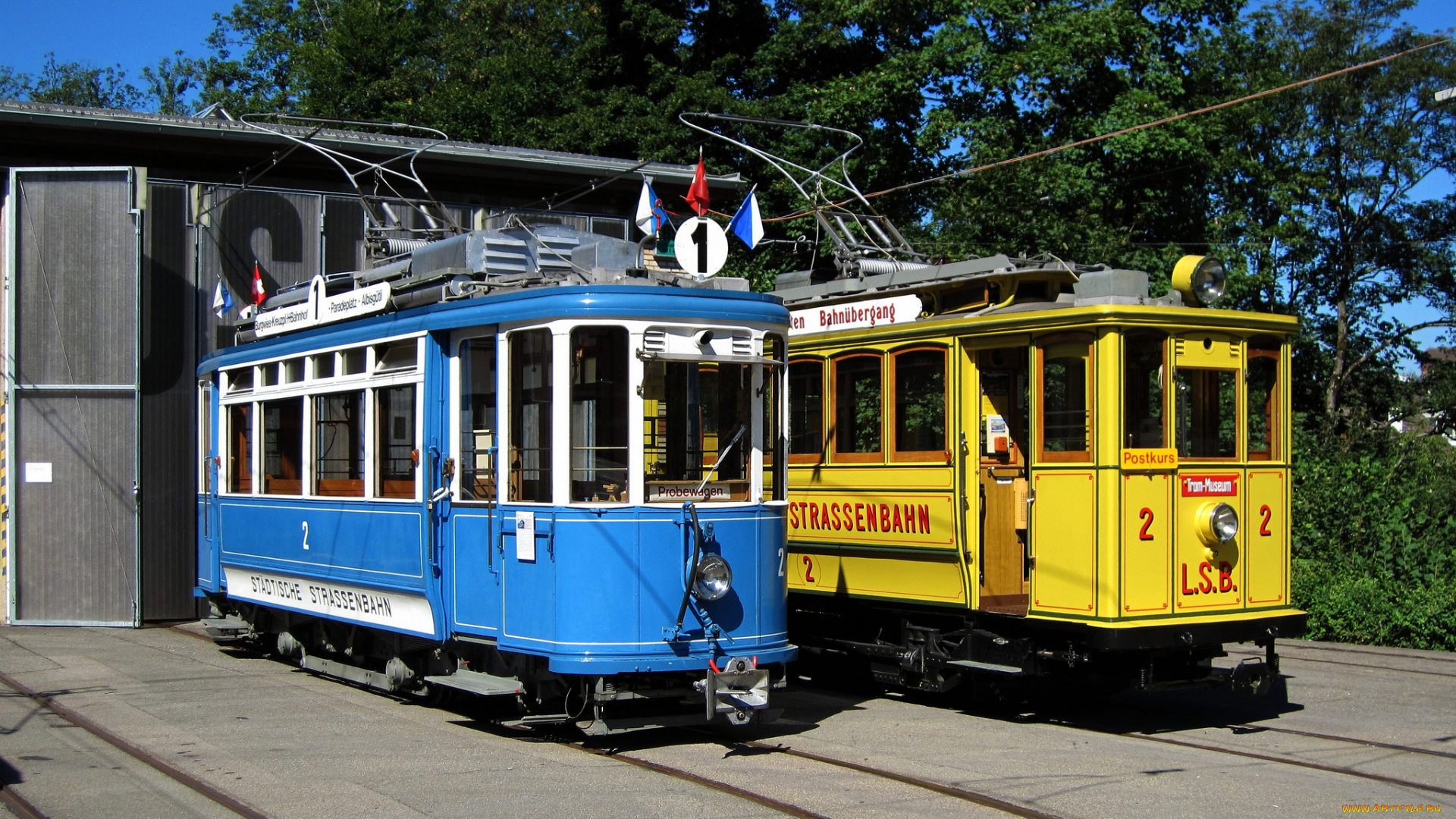 техника, трамваи, рельсы, улица, город, трамвай