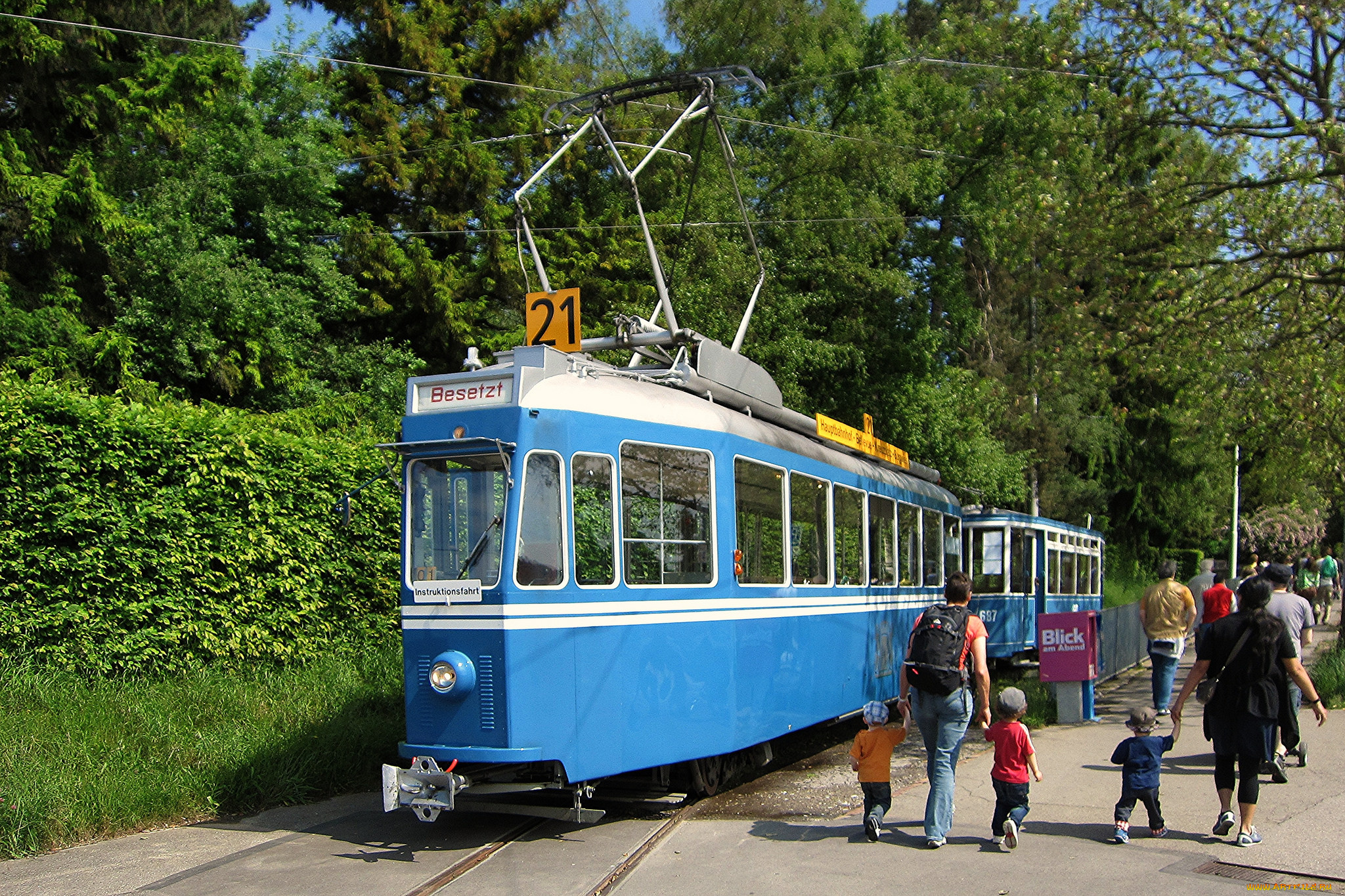 техника, трамваи, трамвай, город, улица, рельсы