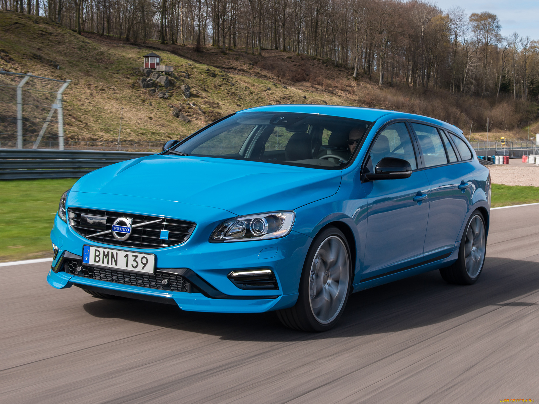 автомобили, volvo, синий, 2014г, v60, polestar