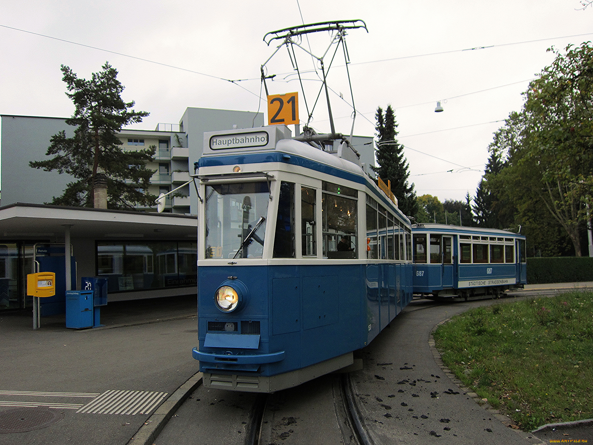 техника, трамваи, рельсы, улица, город, трамвай