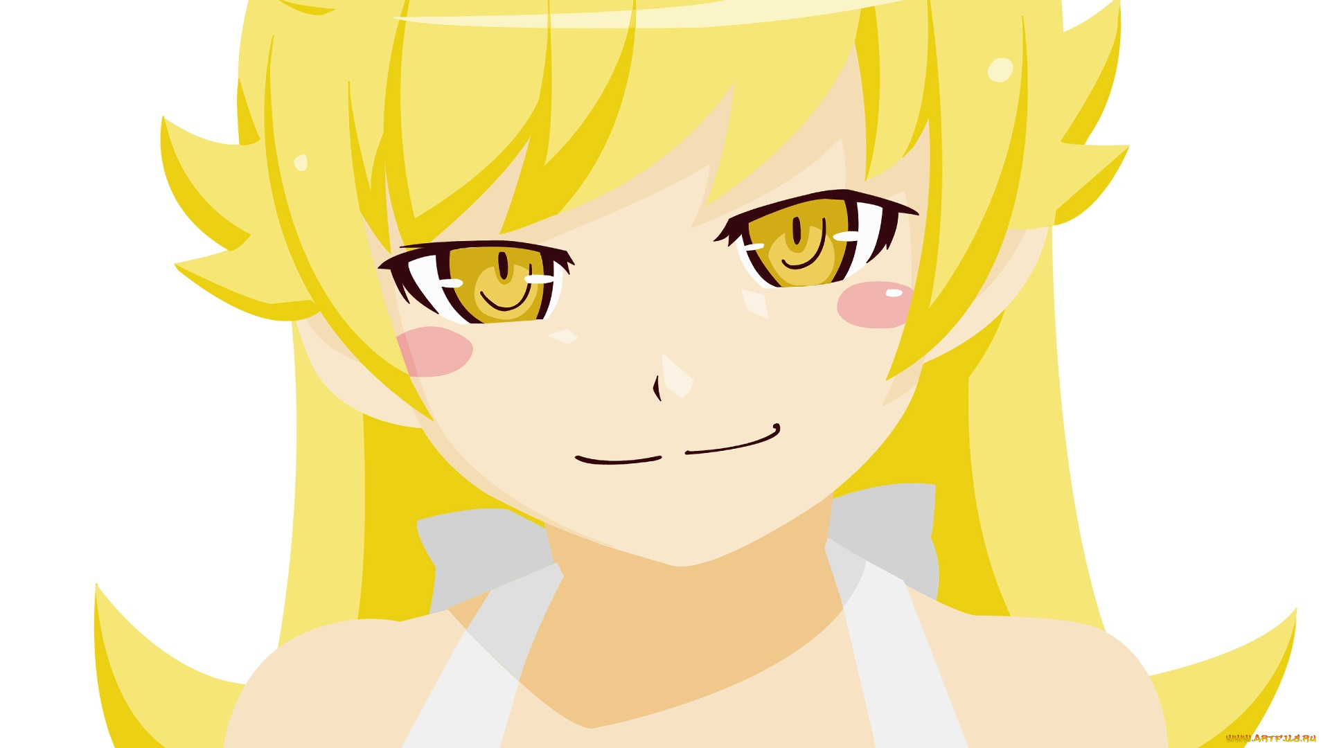 аниме, bakemonogatari, фон, взгляд, девушка