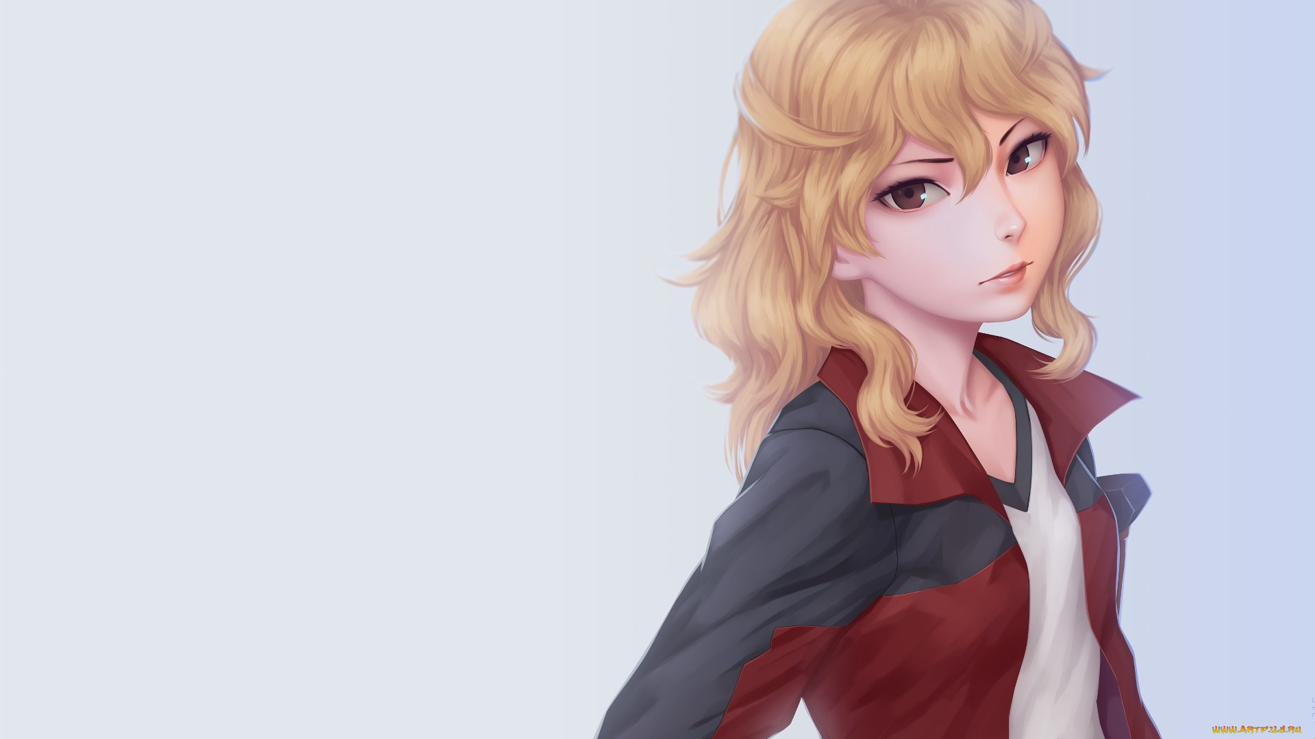 аниме, bakemonogatari, фон, взгляд, девушка