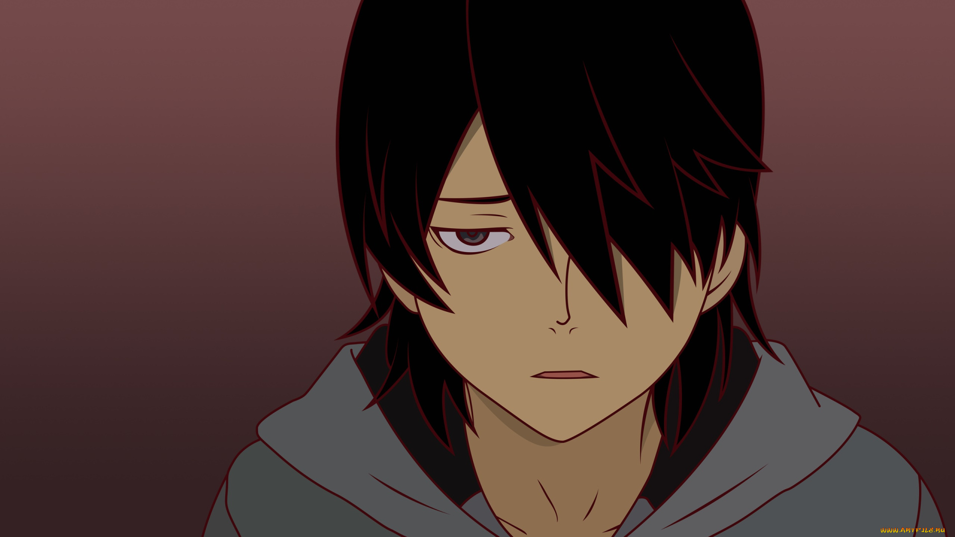 аниме, bakemonogatari, фон, взгляд, девушка