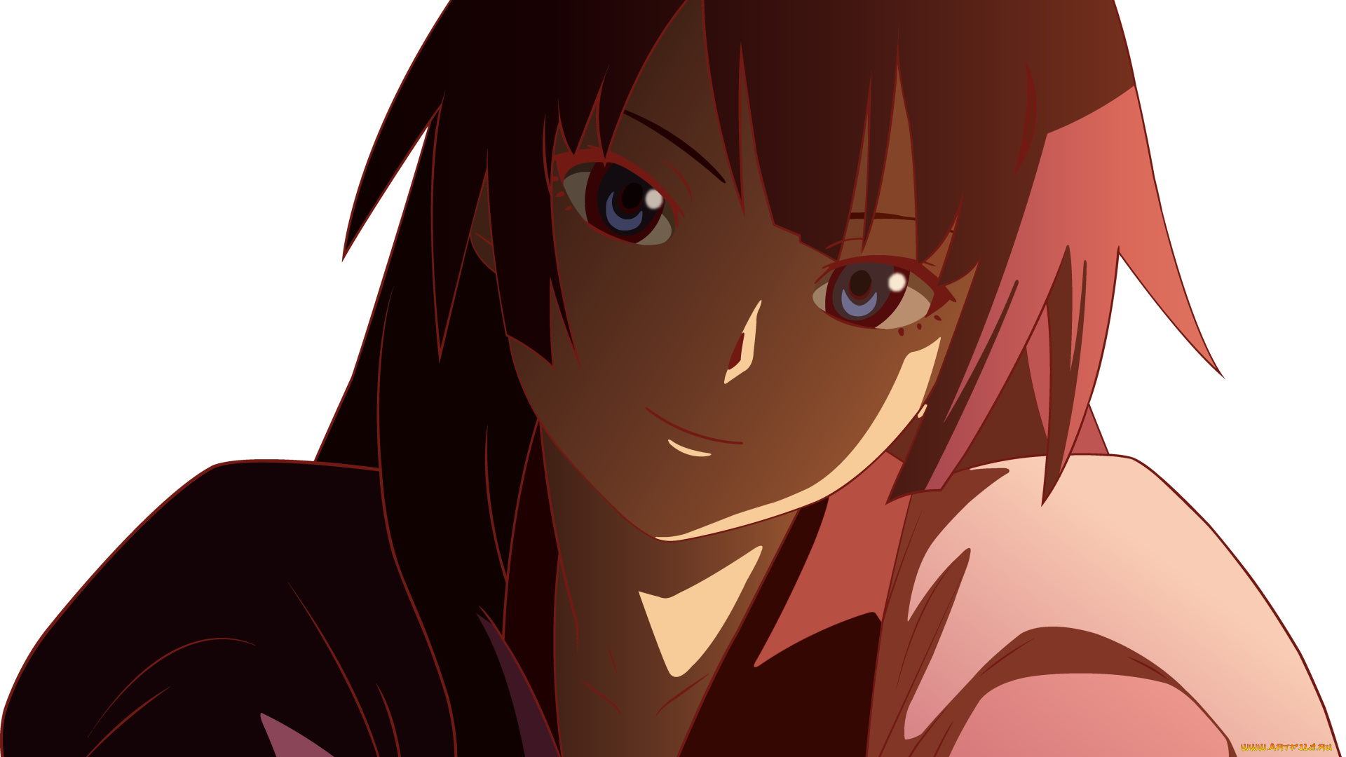 аниме, bakemonogatari, фон, взгляд, девушка