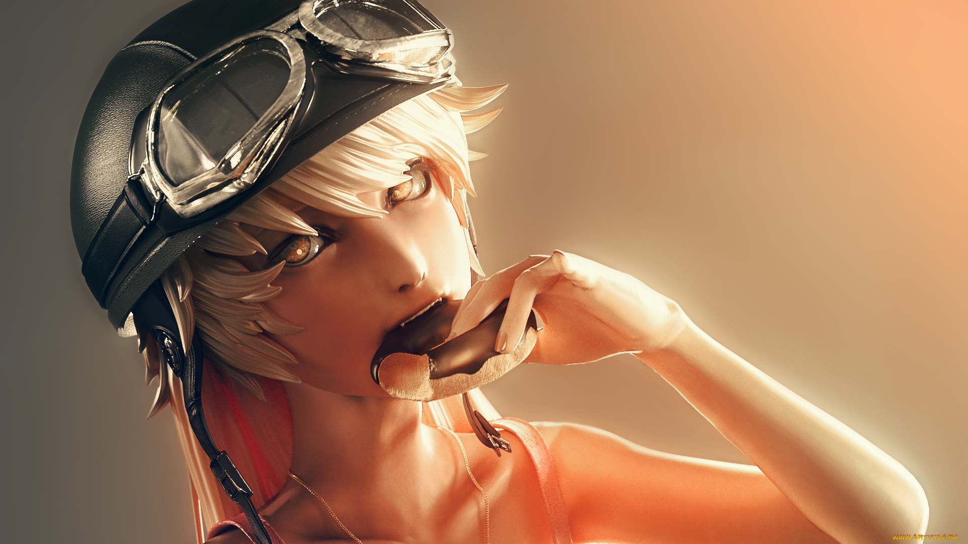 аниме, bakemonogatari, фон, взгляд, девушка