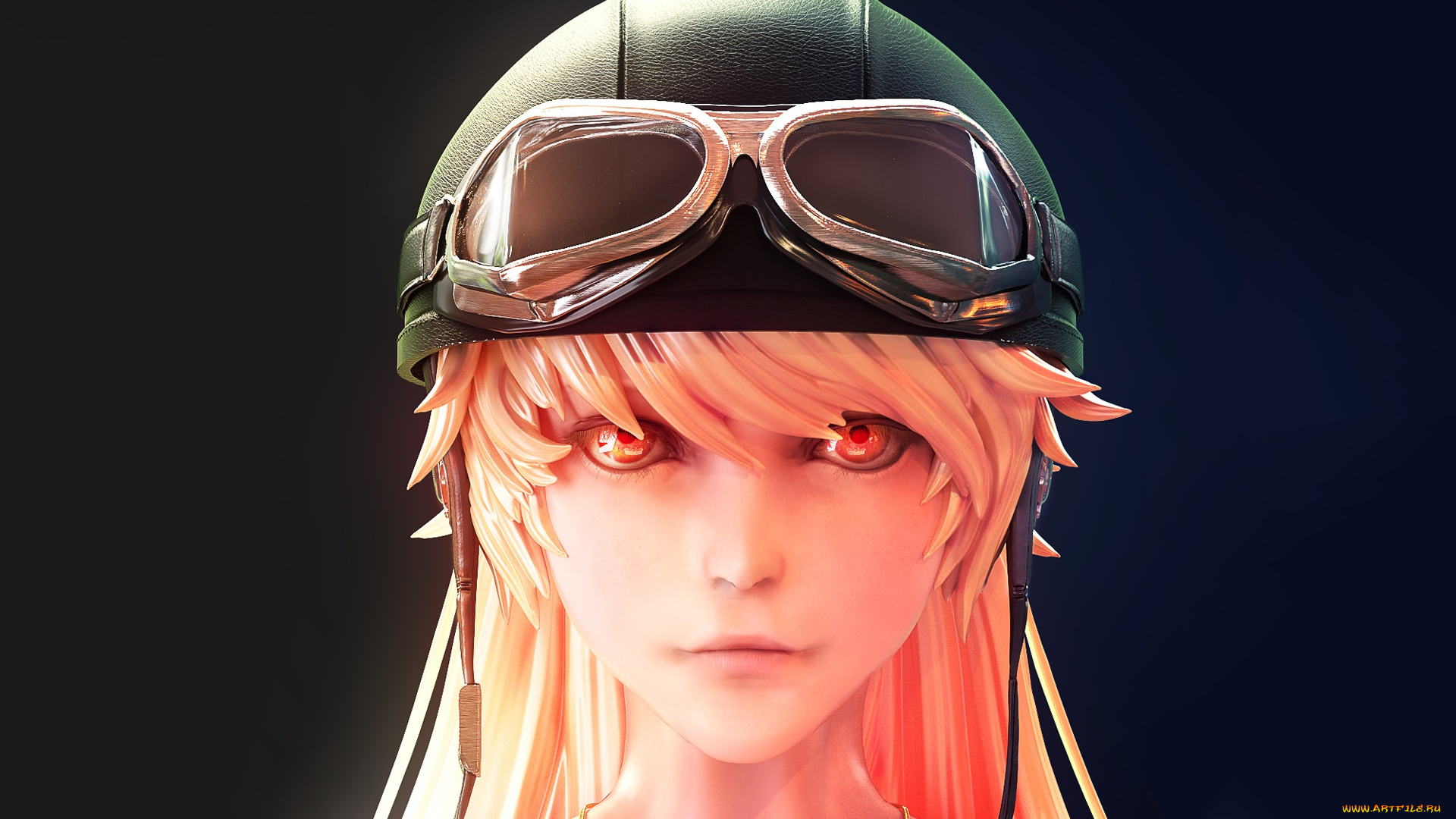 аниме, bakemonogatari, взгляд, девушка, фон