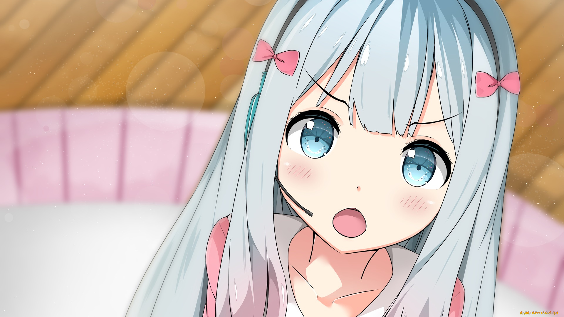 аниме, eromanga-sensei, девушка, фон, взгляд