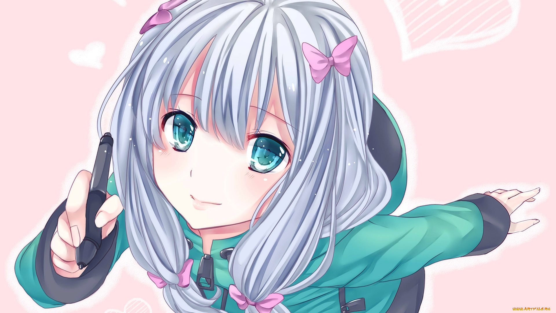 аниме, eromanga-sensei, фон, девушка, взгляд