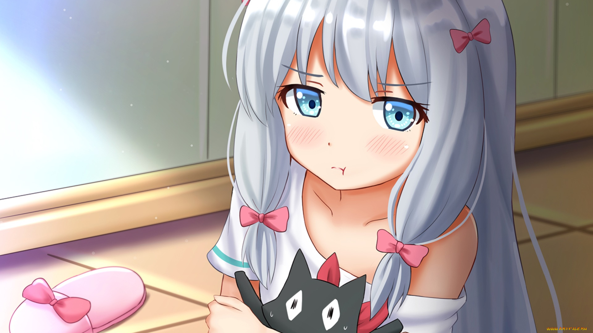 аниме, eromanga-sensei, фон, взгляд, девушка