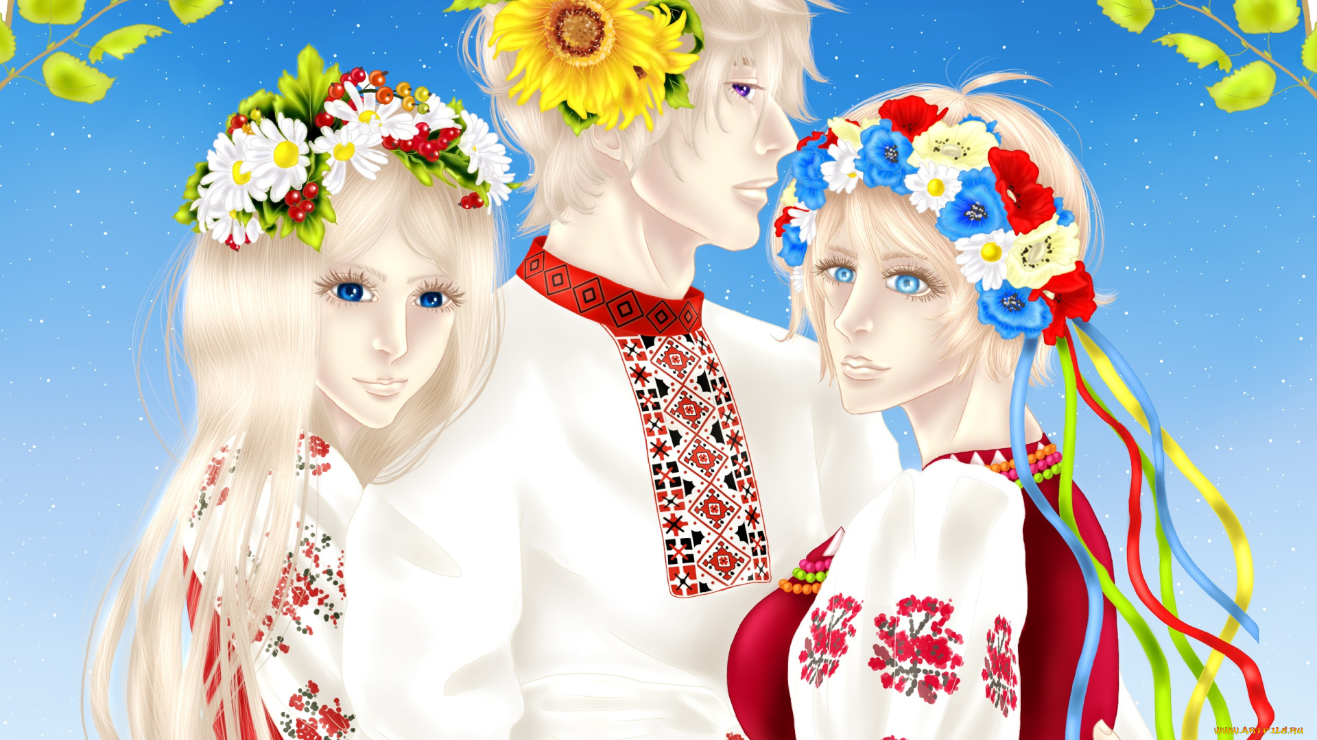 аниме, hetalia, , axis, powers, девушки, парень