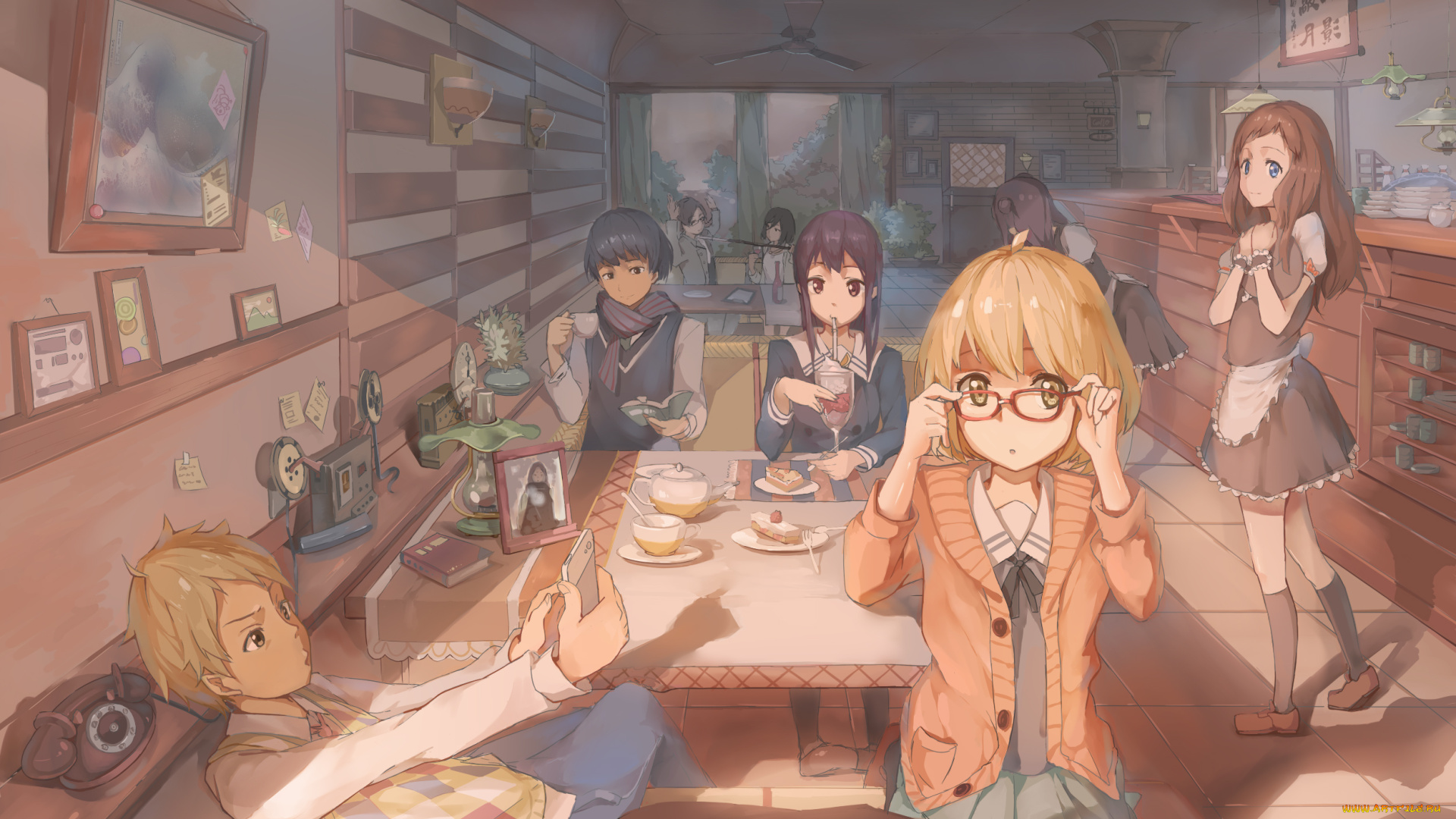 аниме, kyoukai, no, kanata, мирай