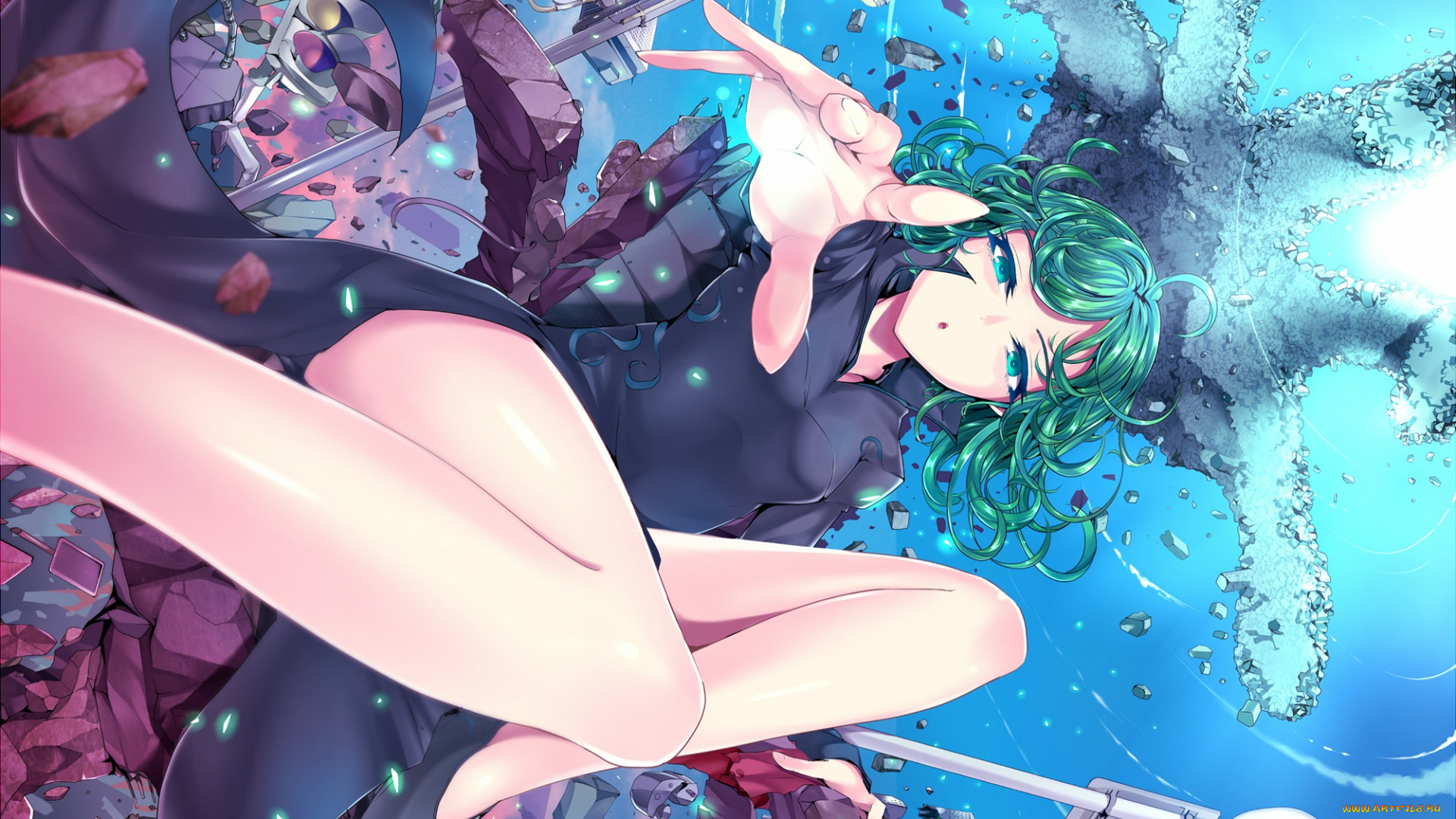 аниме, one, punch, man, девушка