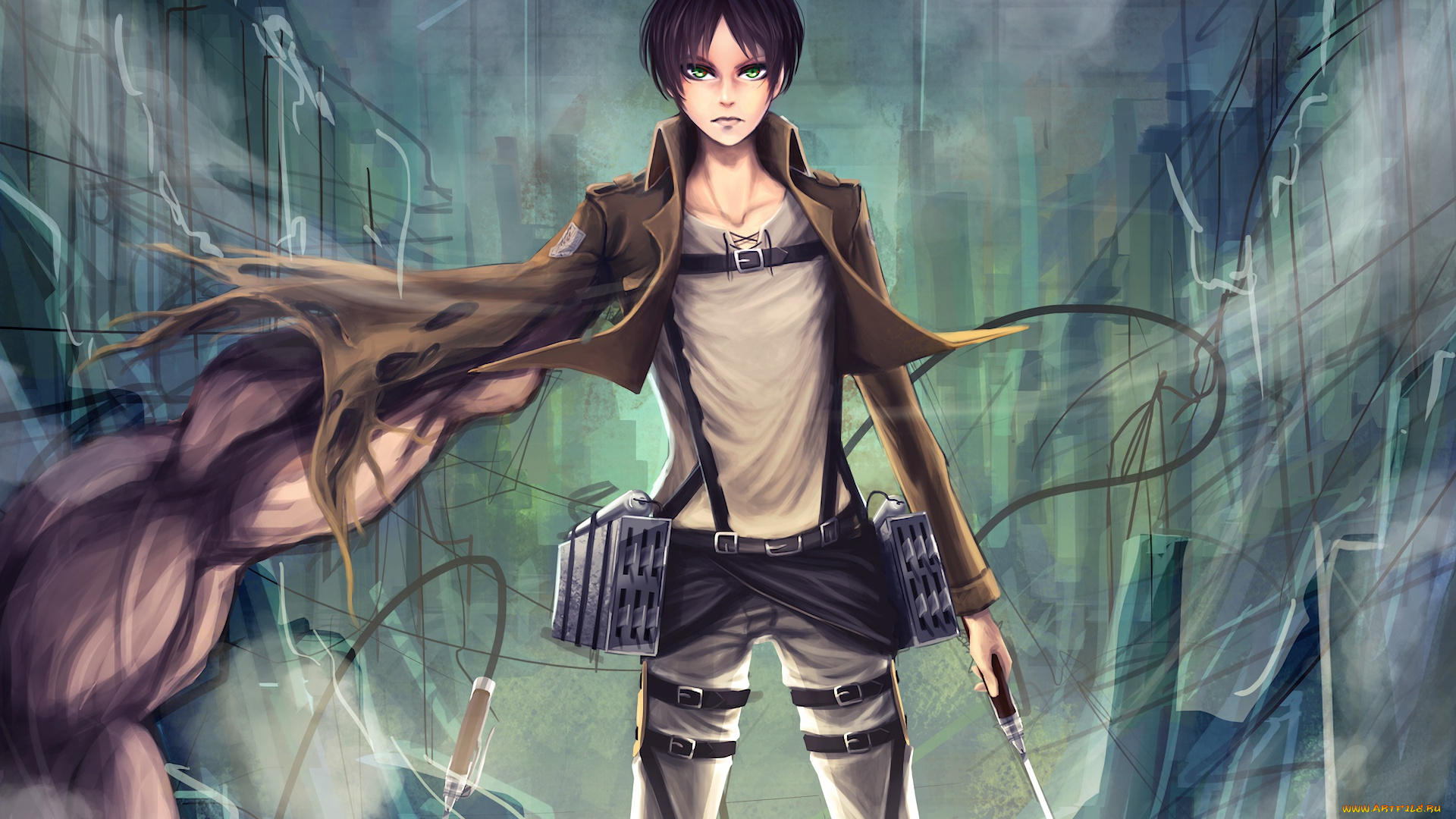 аниме, shingeki, no, kyojin, персонаж