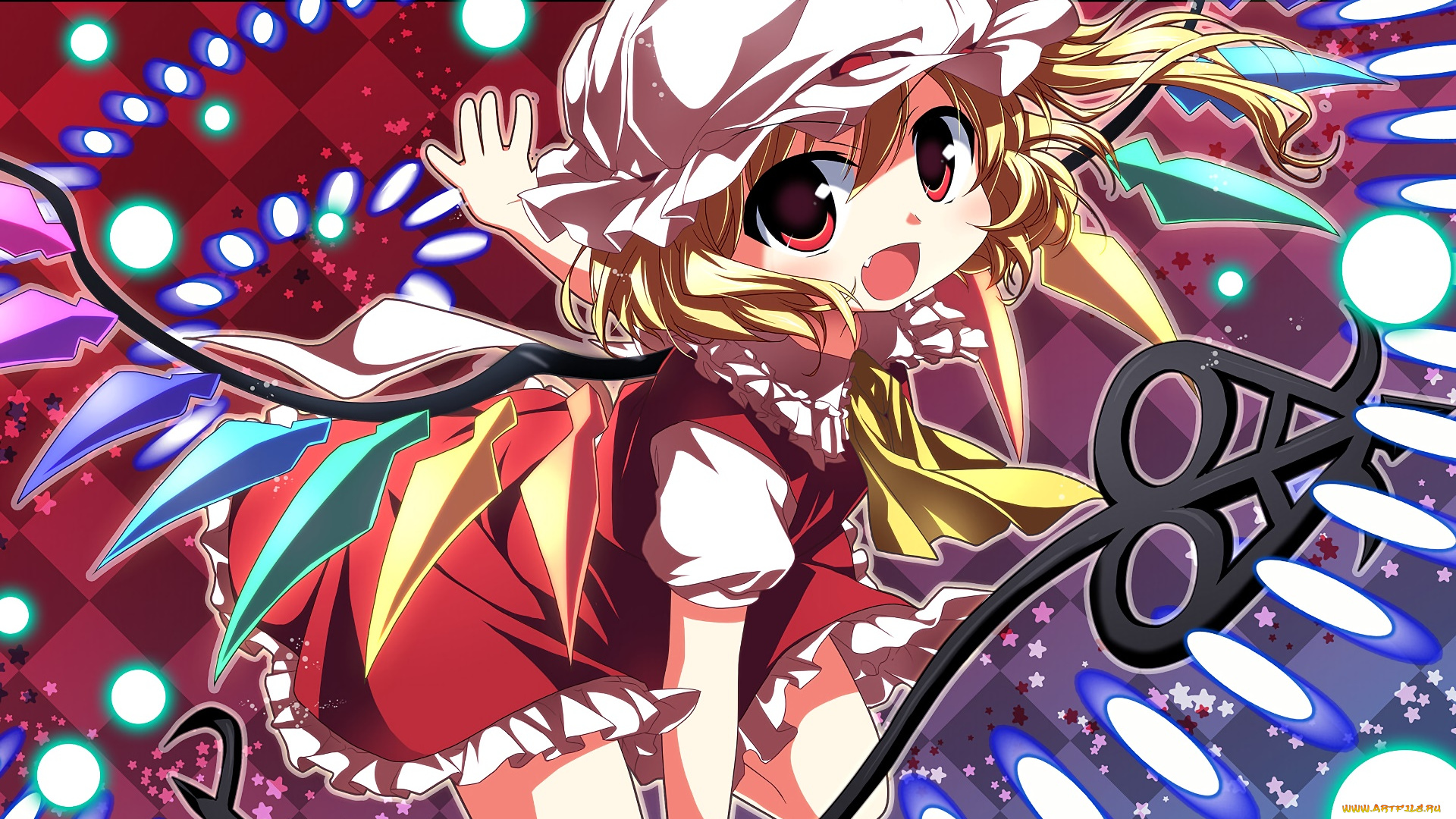 аниме, touhou, фон, взгляд, девушка