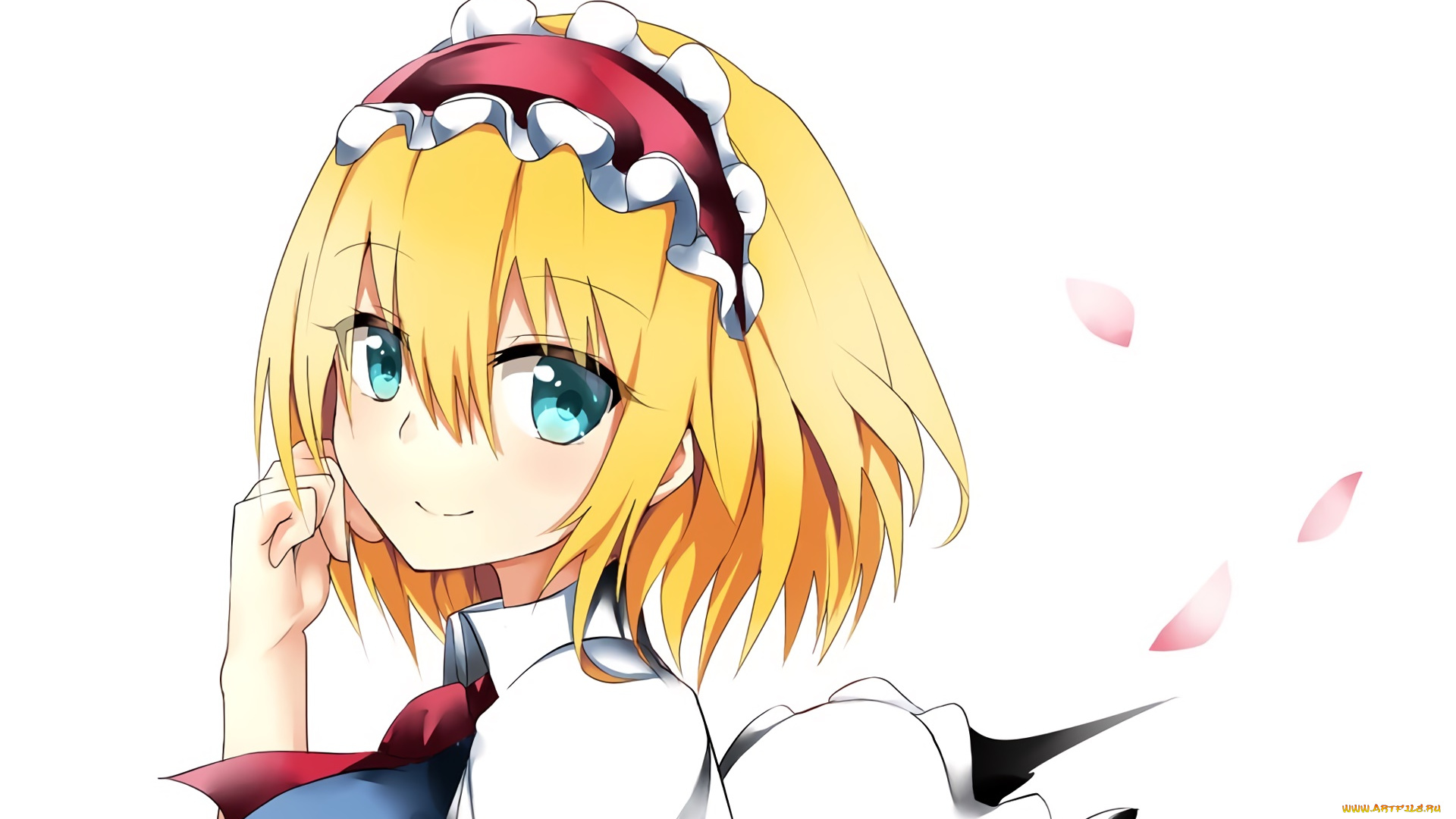 аниме, touhou, взгляд, девушка, фон