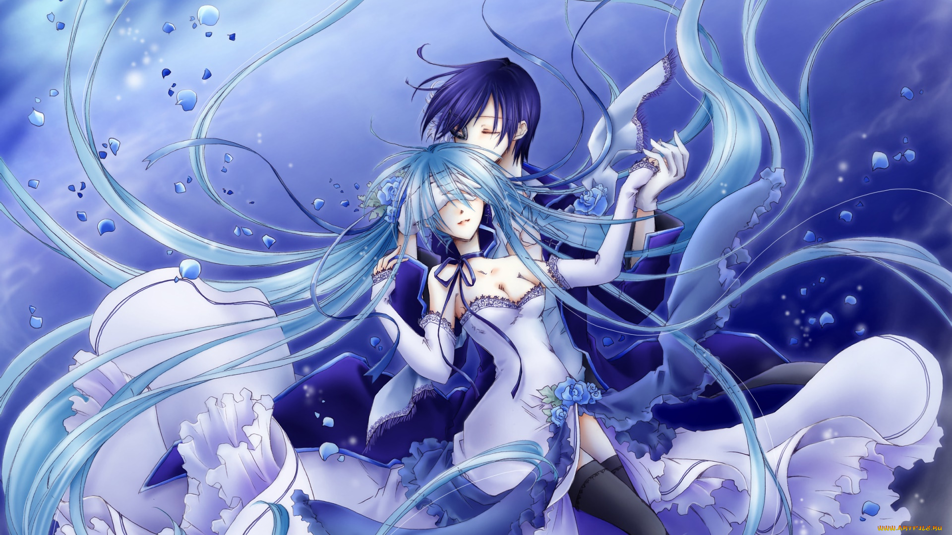 аниме, vocaloid, фон, девушка, взгляд