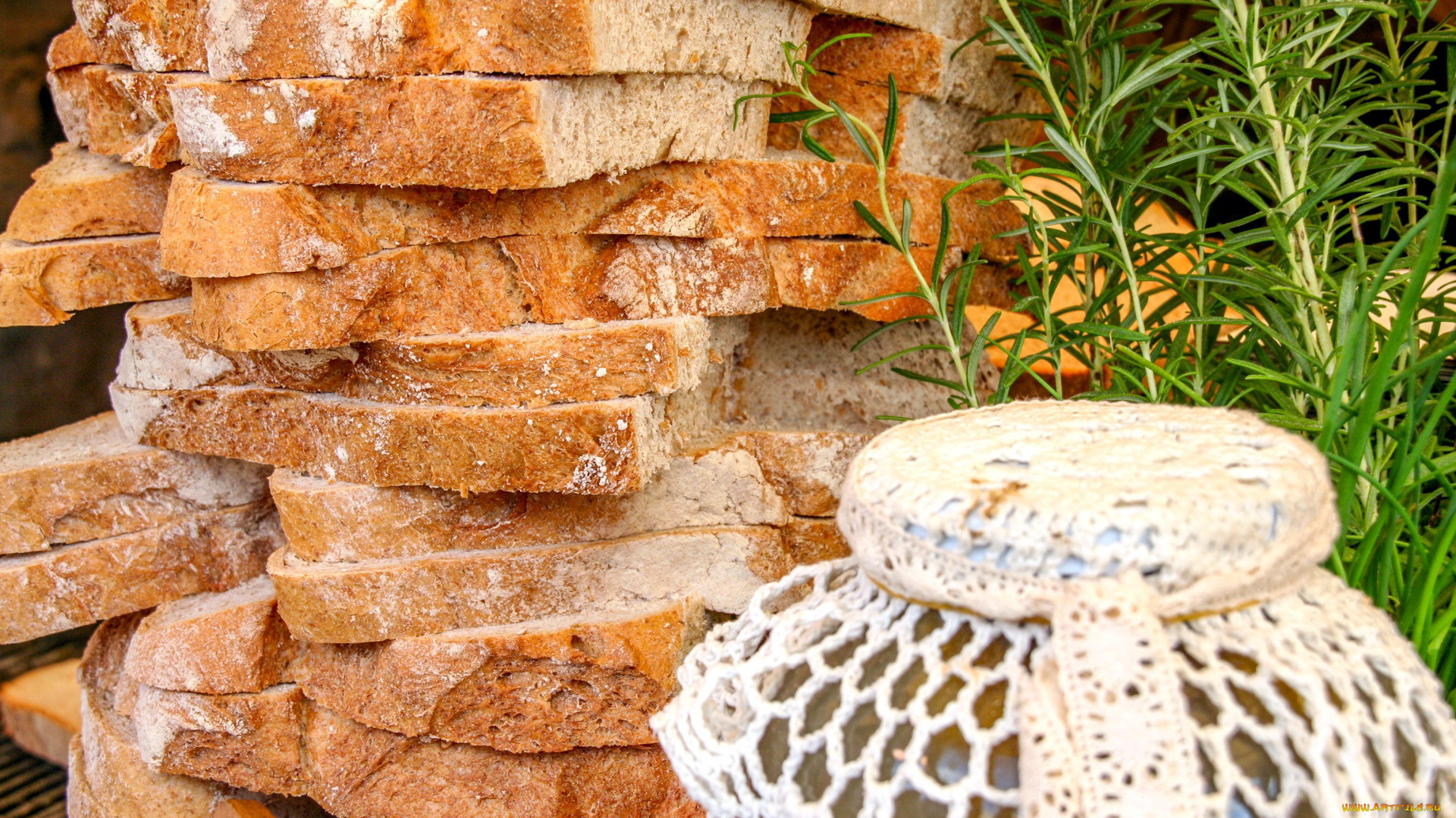 еда, хлеб, , выпечка, ломти