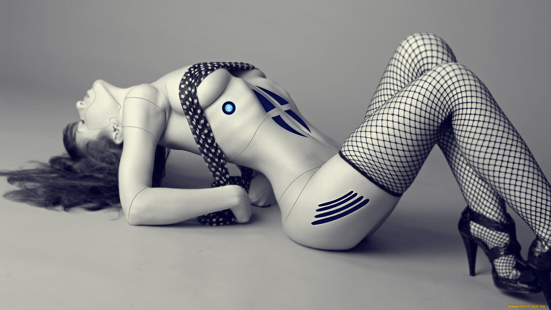 фэнтези, роботы, , киборги, , механизмы, девушка, чулки, фон