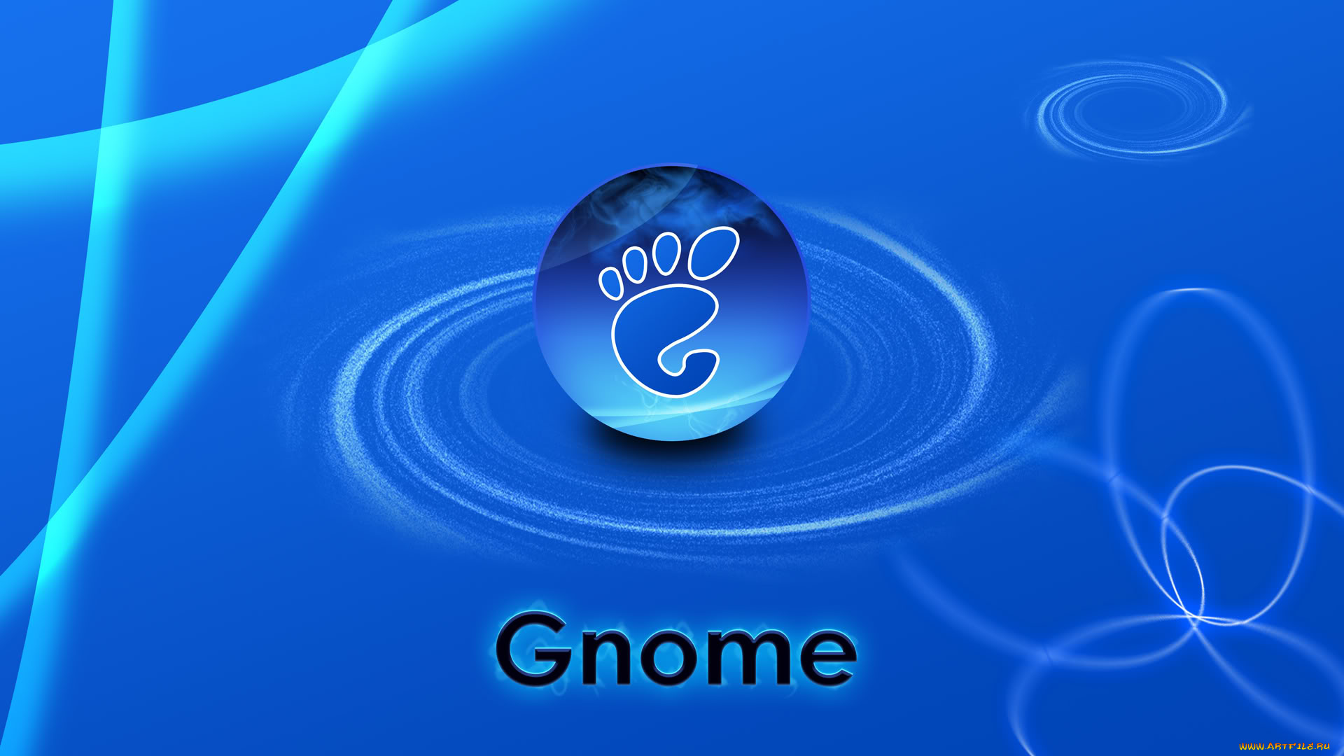 компьютеры, gnome, фон, логотип