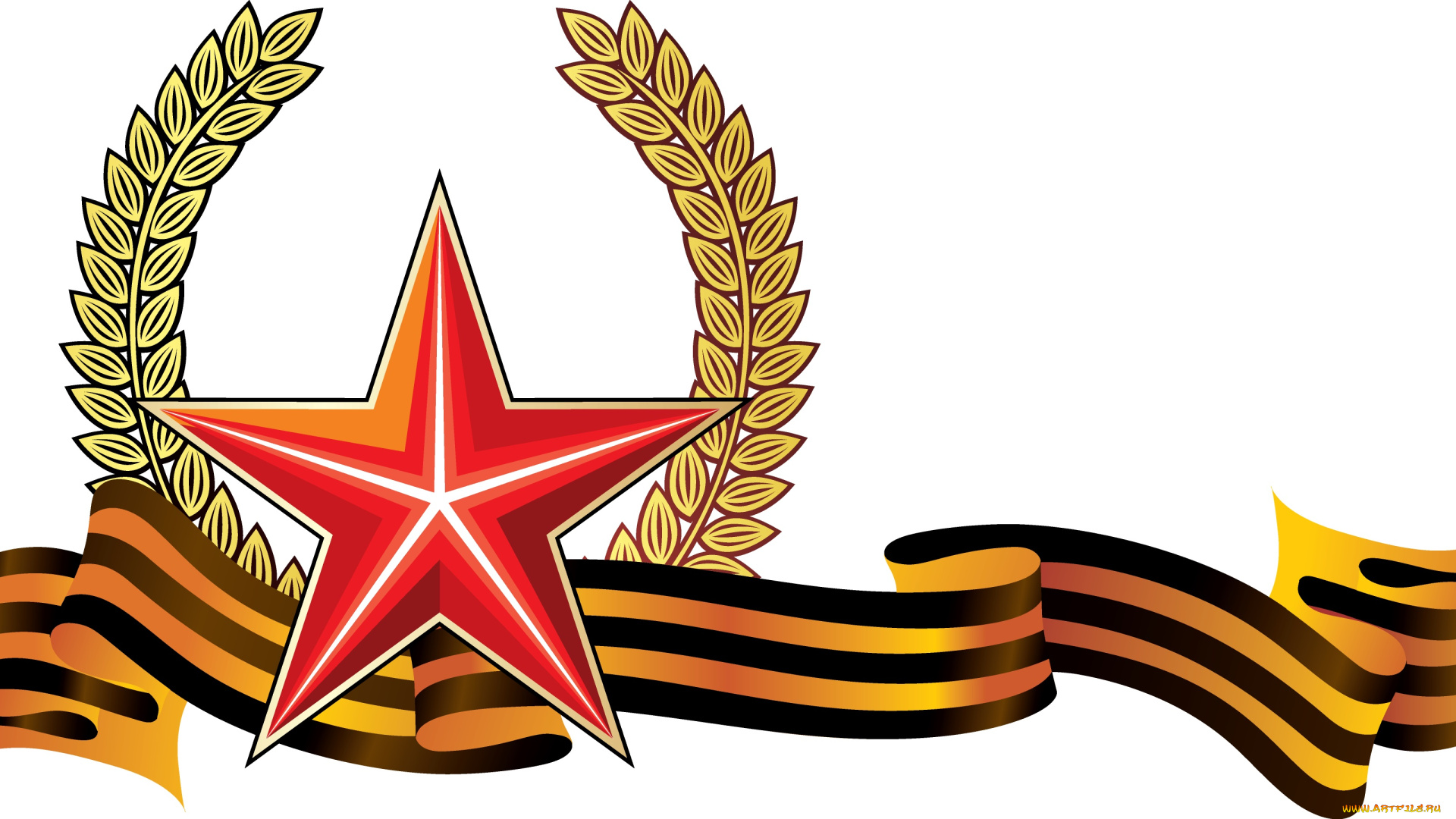 праздничные, день, защитника, отечества, звезда, лента