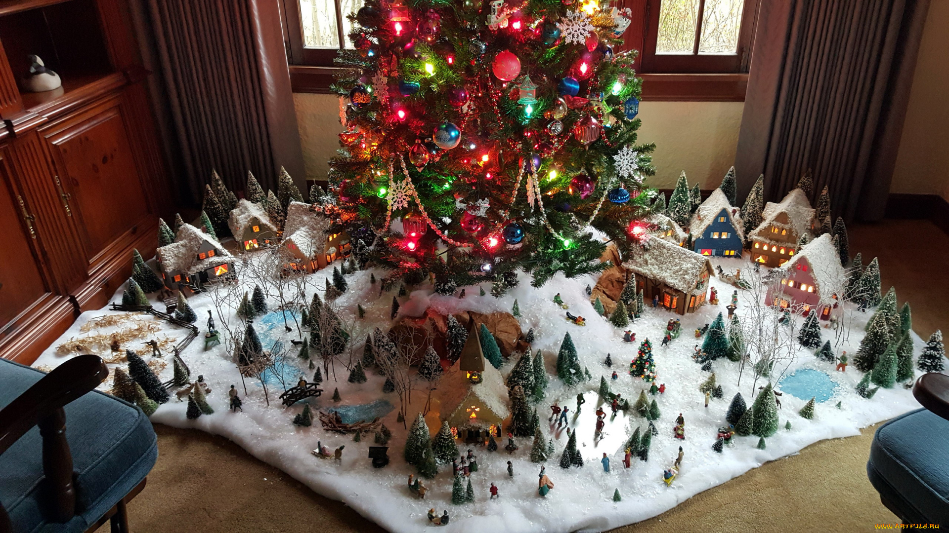 праздничные, Ёлки, макет