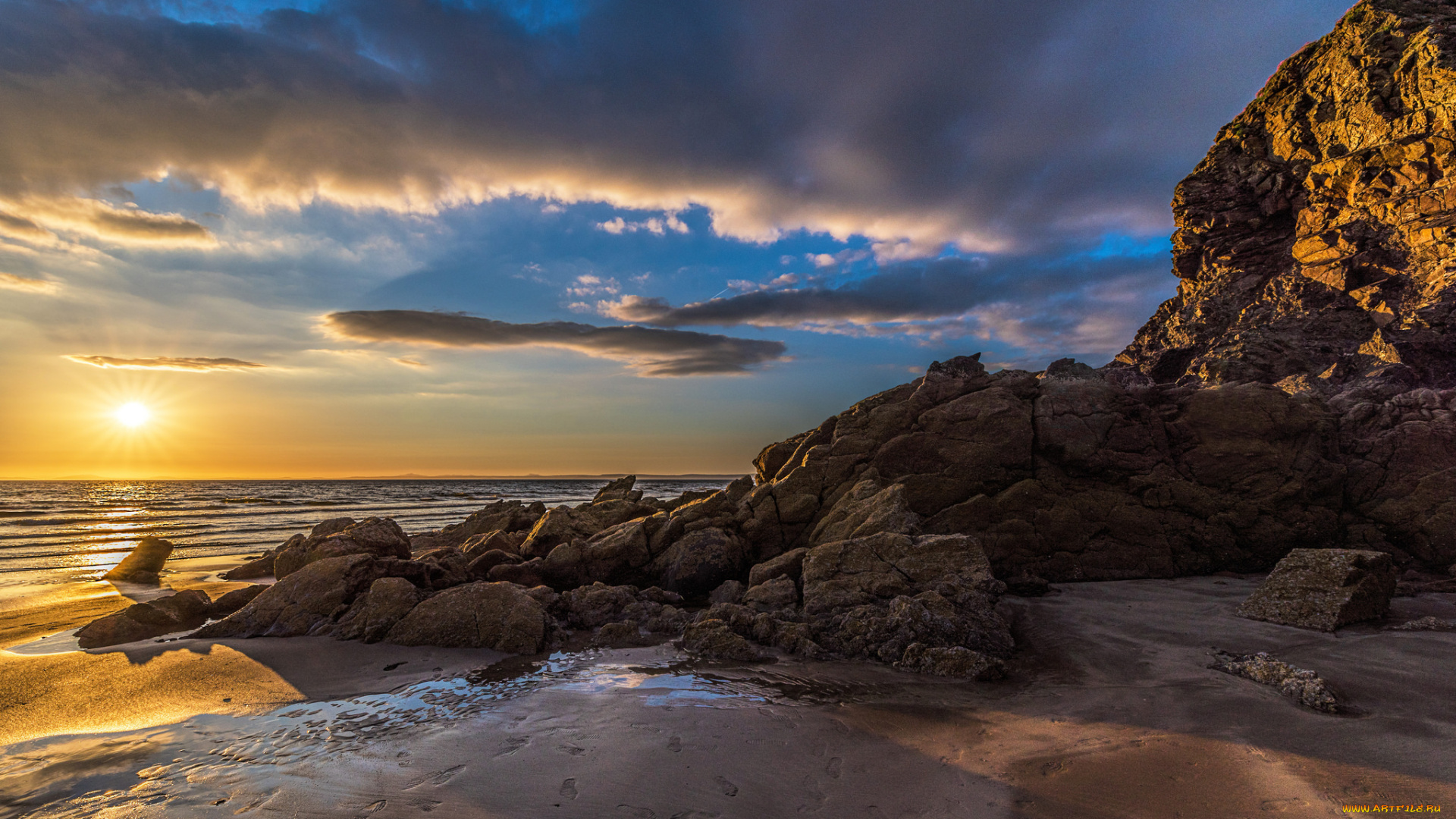 природа, побережье, море, берег