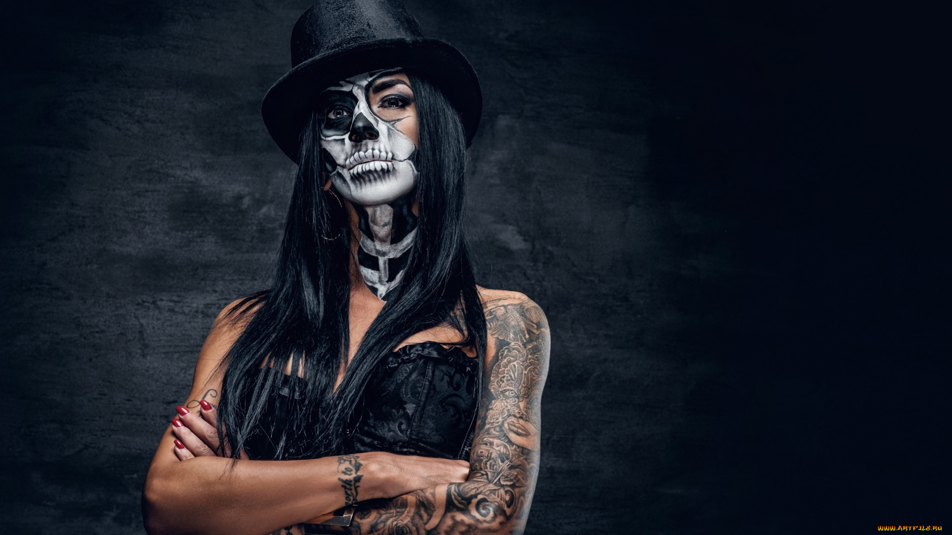 разное, маски, , карнавальные, костюмы, makeup, female, look, day, of, the, dead, brazos, woman, tattoos